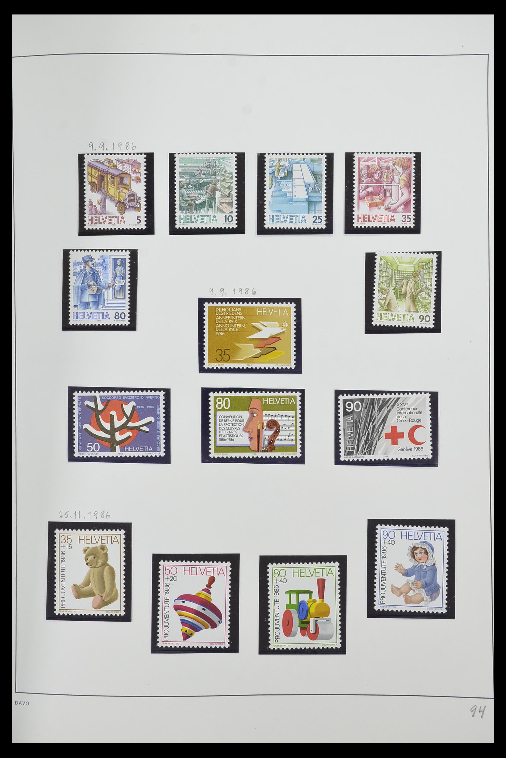33556 096 - Stamp collection 33556 Switzerland 1862-2000.