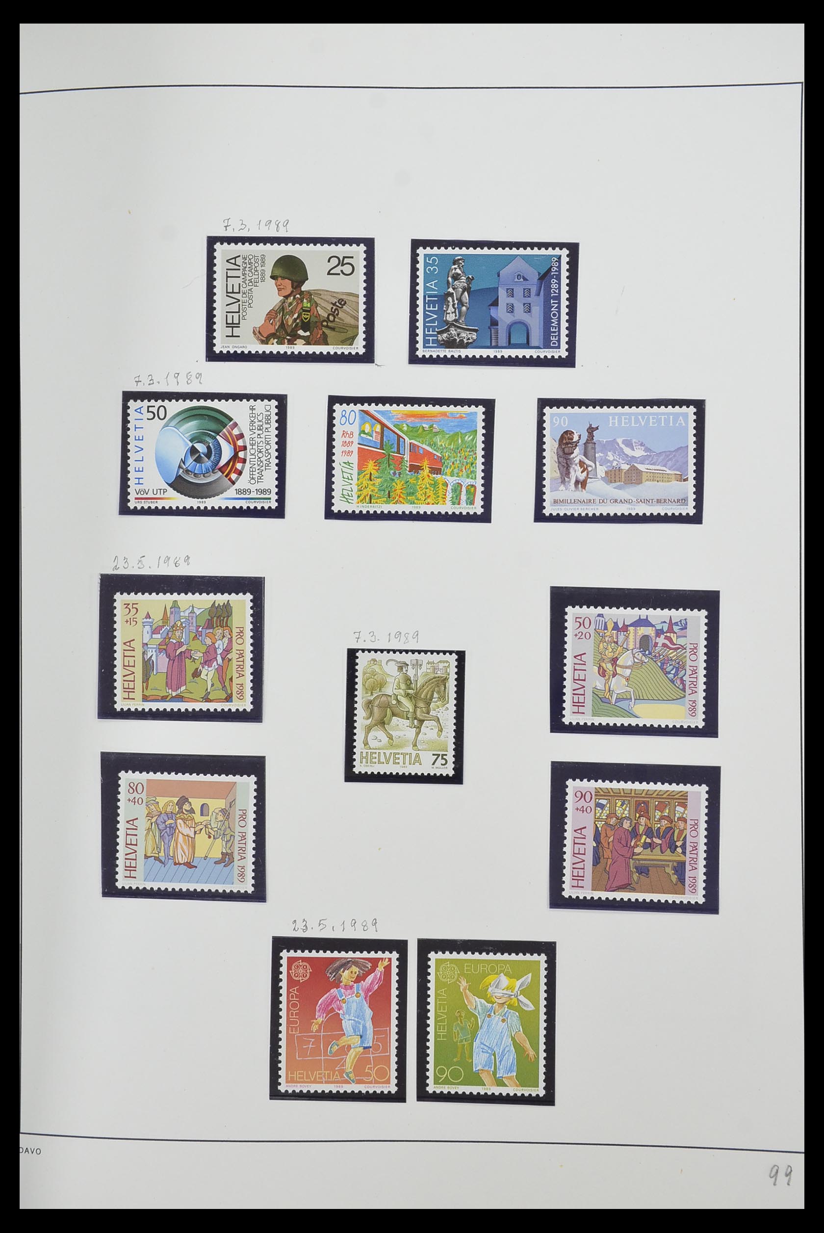 33556 101 - Stamp collection 33556 Switzerland 1862-2000.