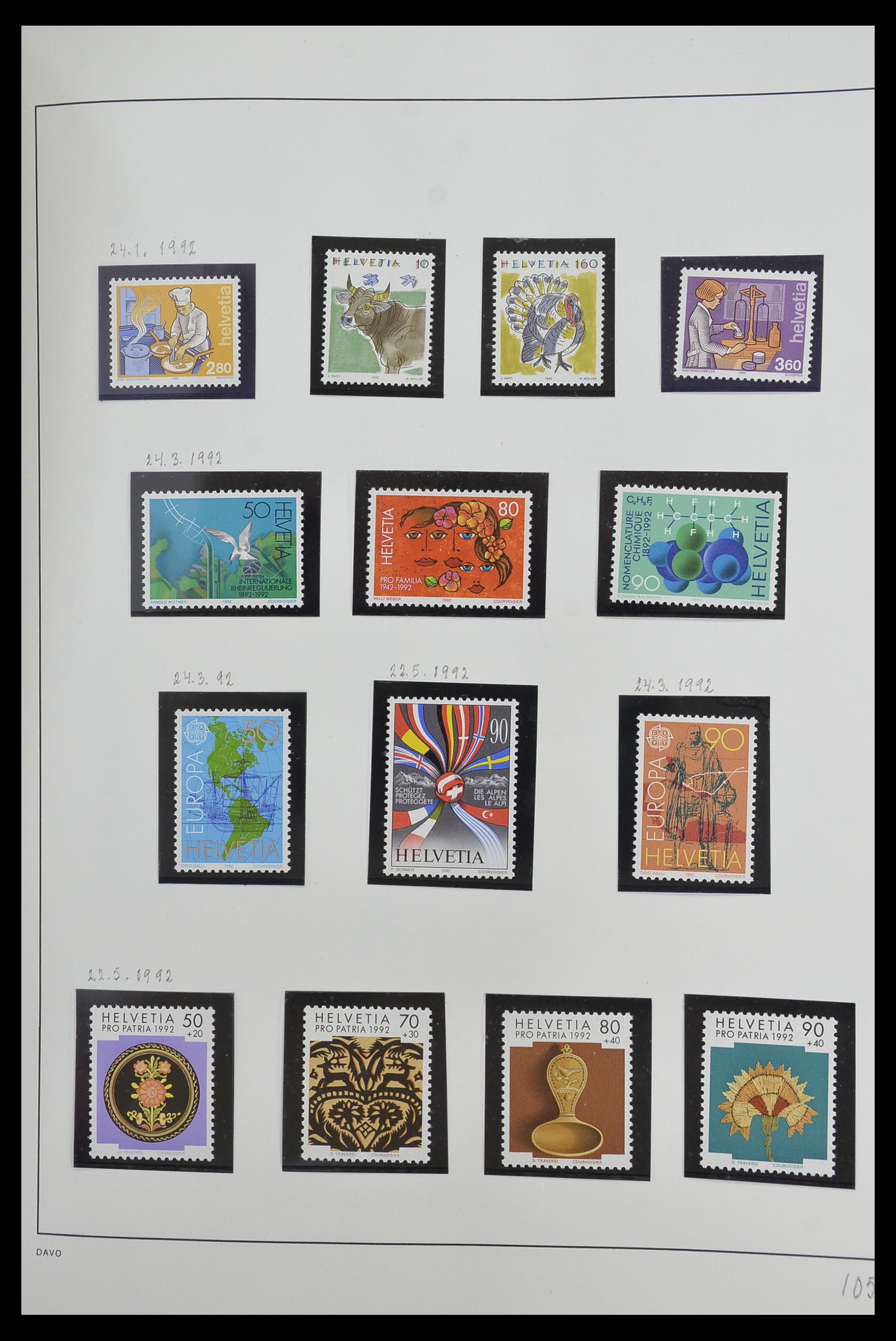 33556 107 - Stamp collection 33556 Switzerland 1862-2000.