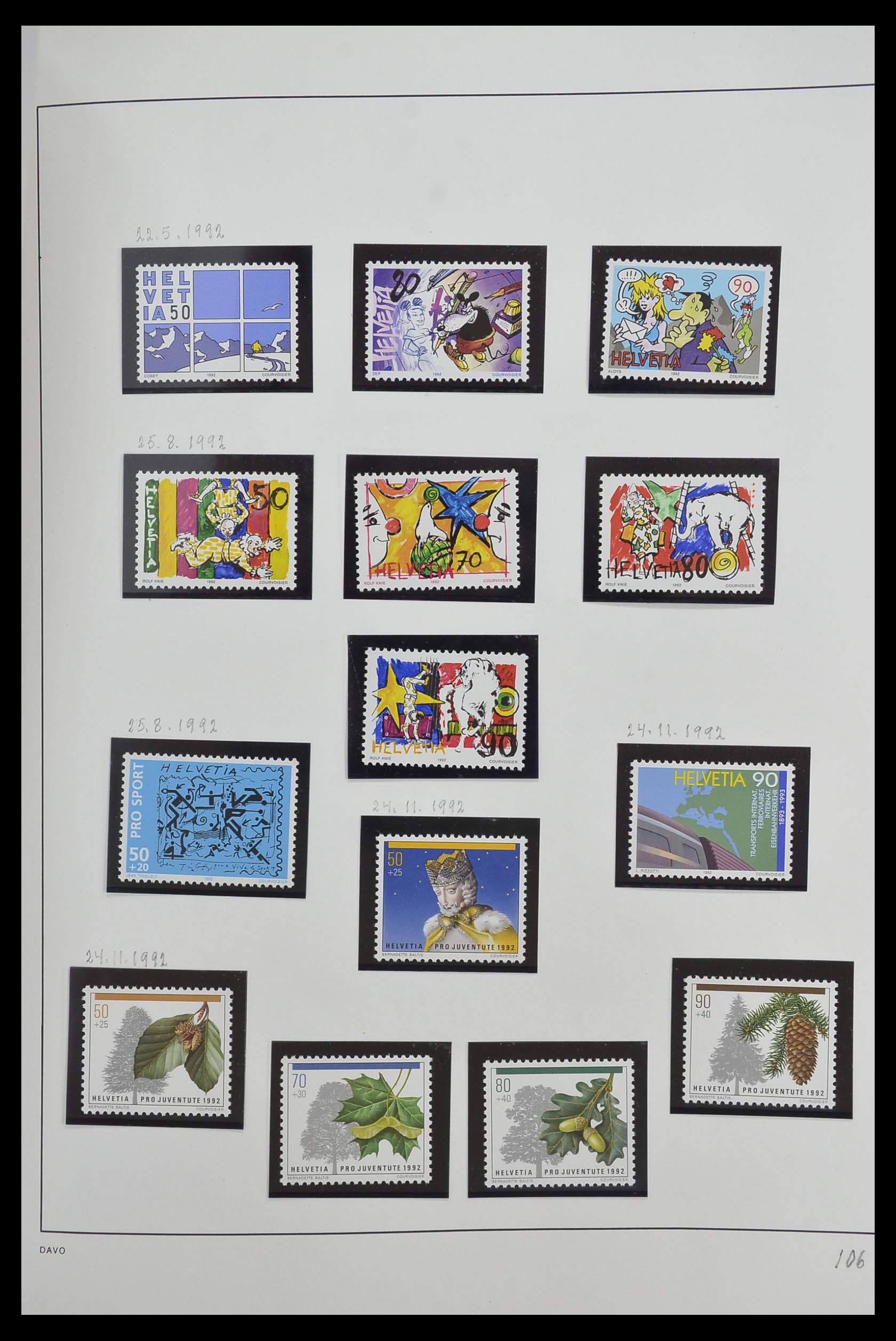 33556 108 - Stamp collection 33556 Switzerland 1862-2000.