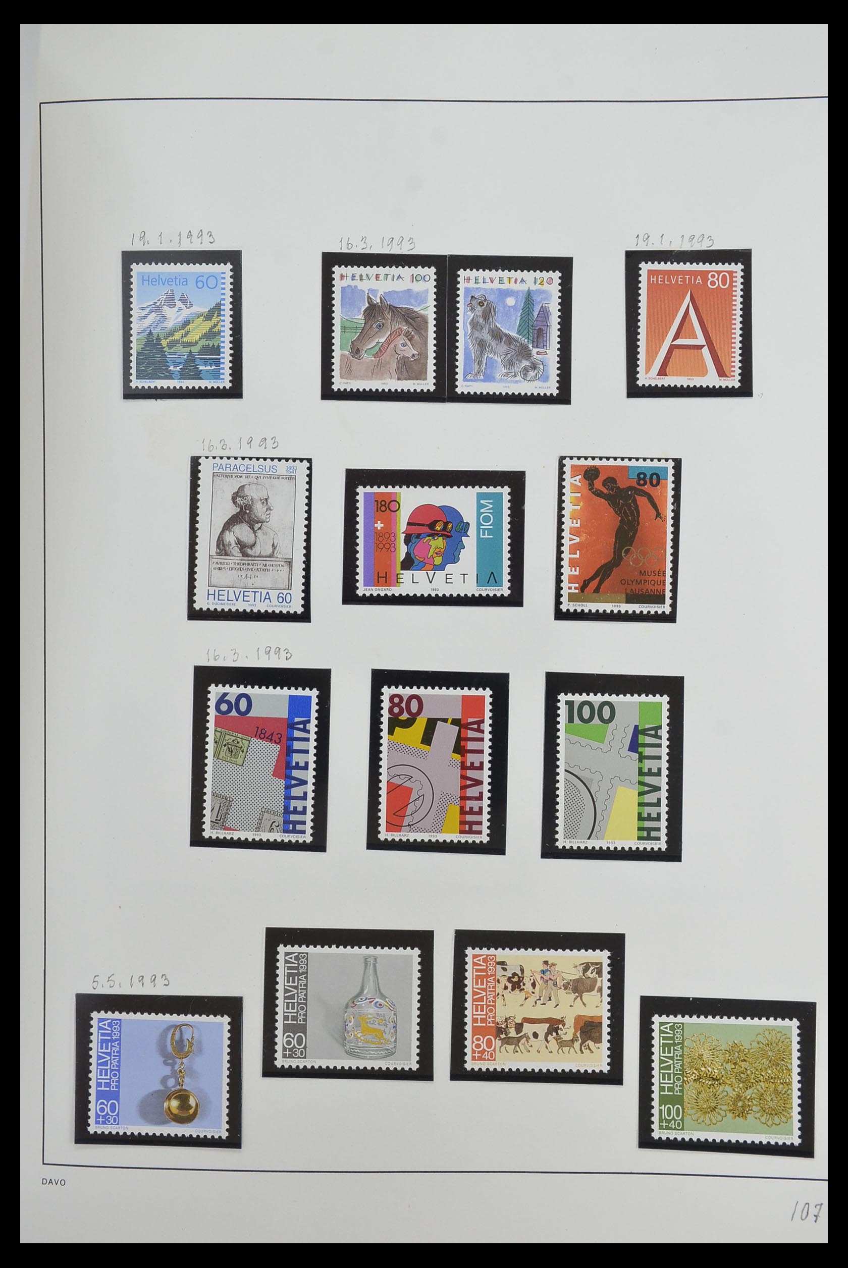 33556 109 - Stamp collection 33556 Switzerland 1862-2000.