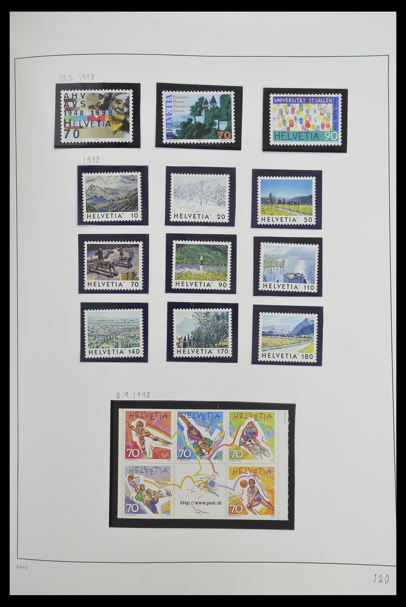 33556 123 - Stamp collection 33556 Switzerland 1862-2000.