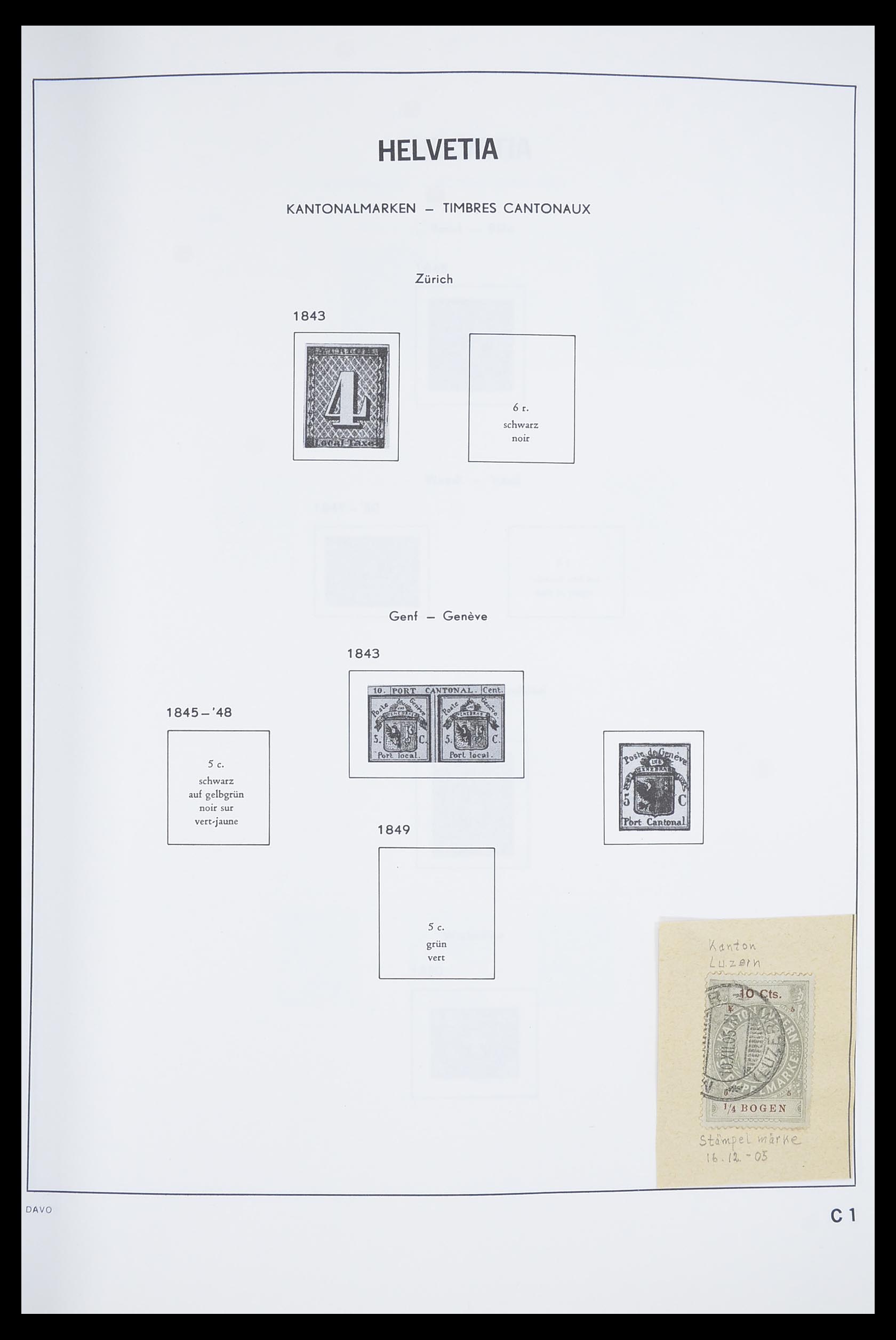 33559 001 - Stamp collection 33559 Switzerland 1850-2000.