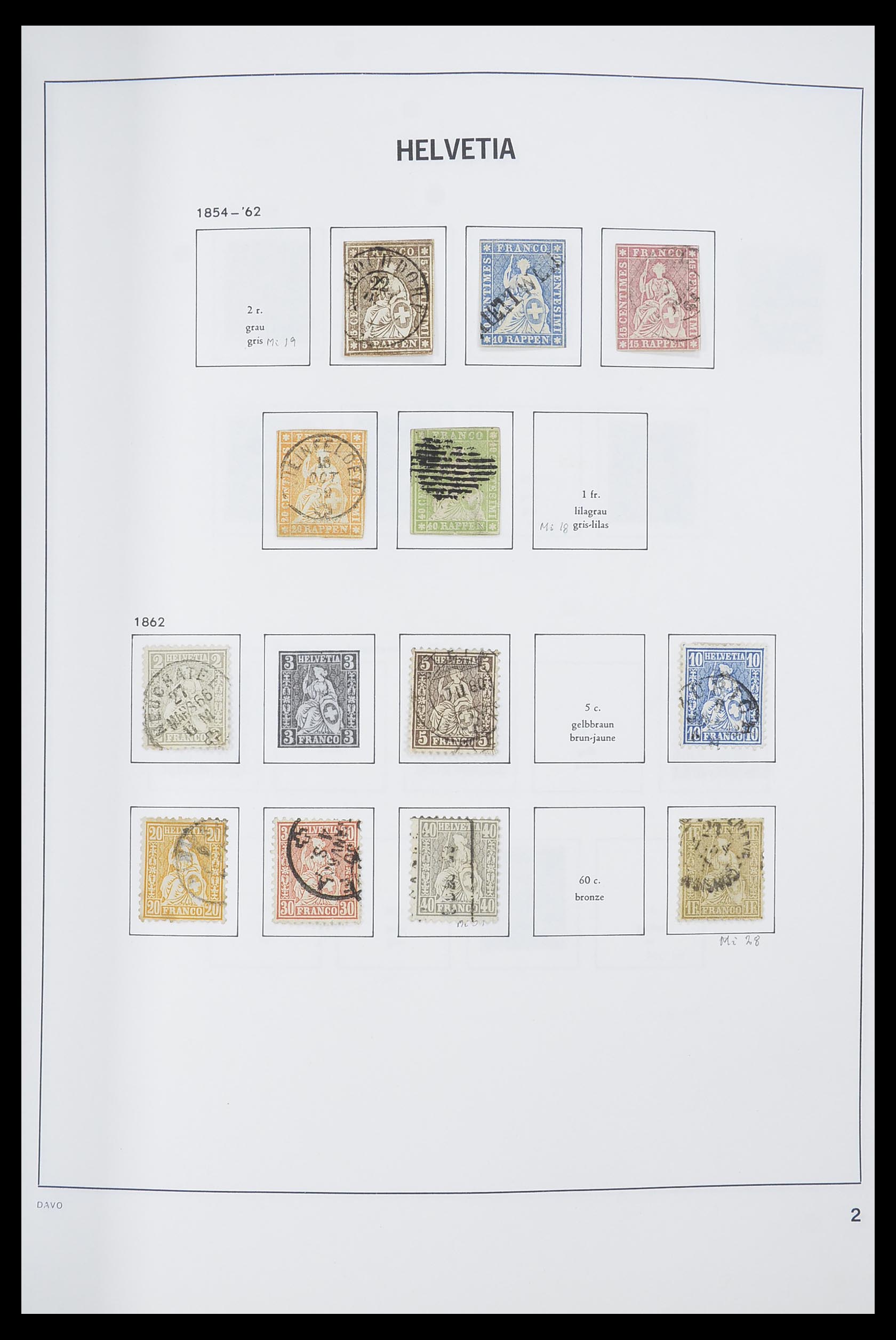 33559 003 - Postzegelverzameling 33559 Zwitserland 1850-2000.