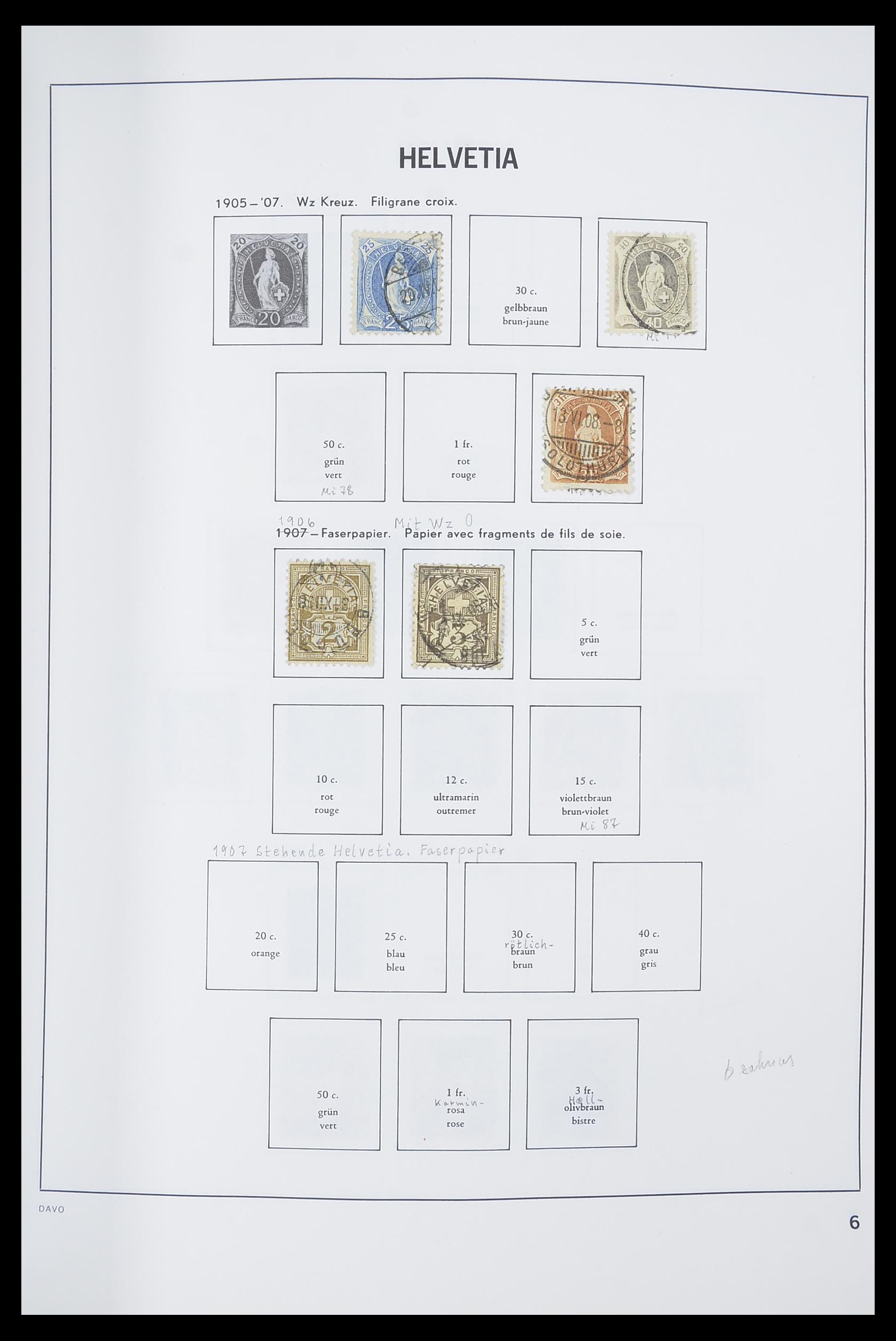 33559 007 - Postzegelverzameling 33559 Zwitserland 1850-2000.