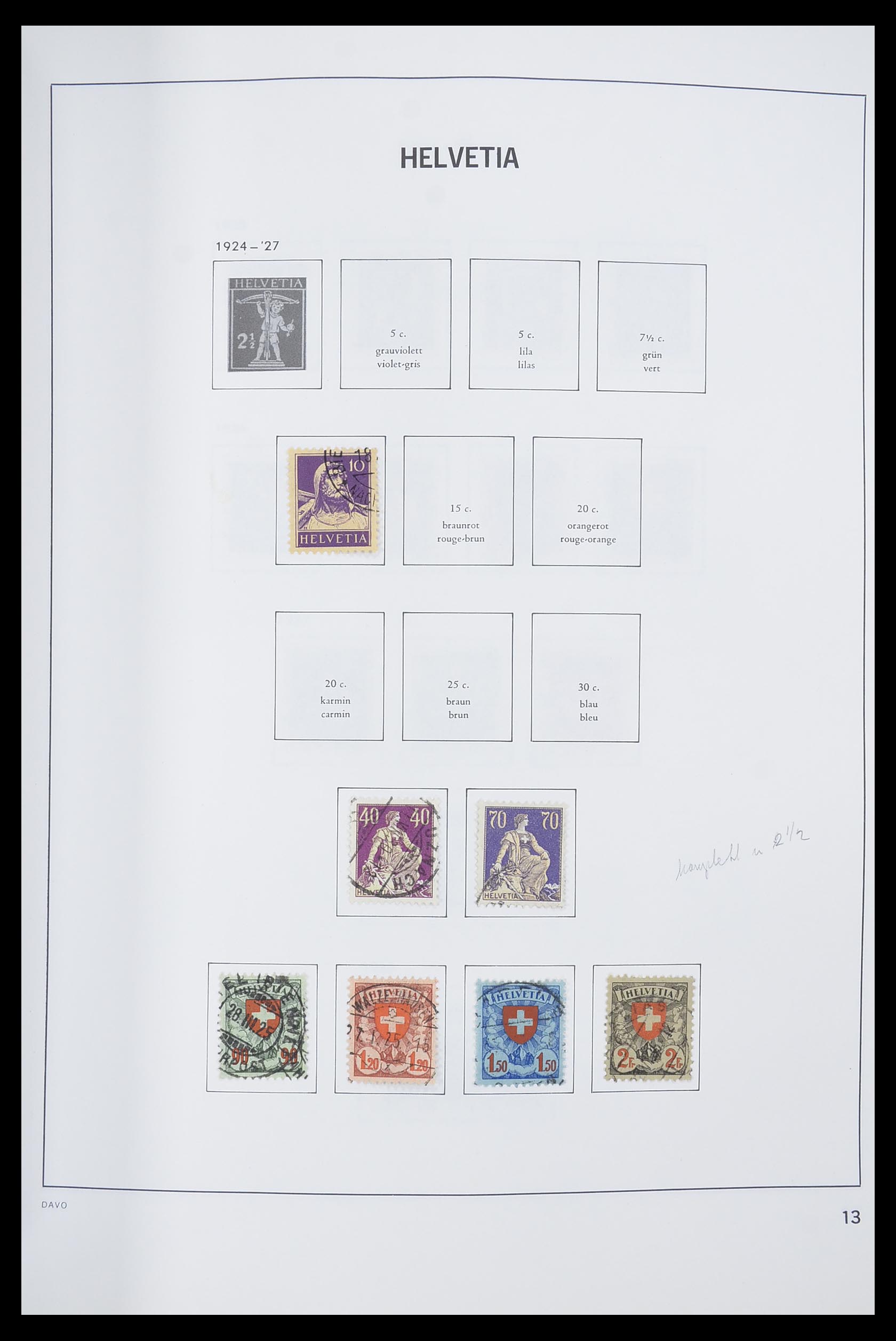 33559 014 - Postzegelverzameling 33559 Zwitserland 1850-2000.