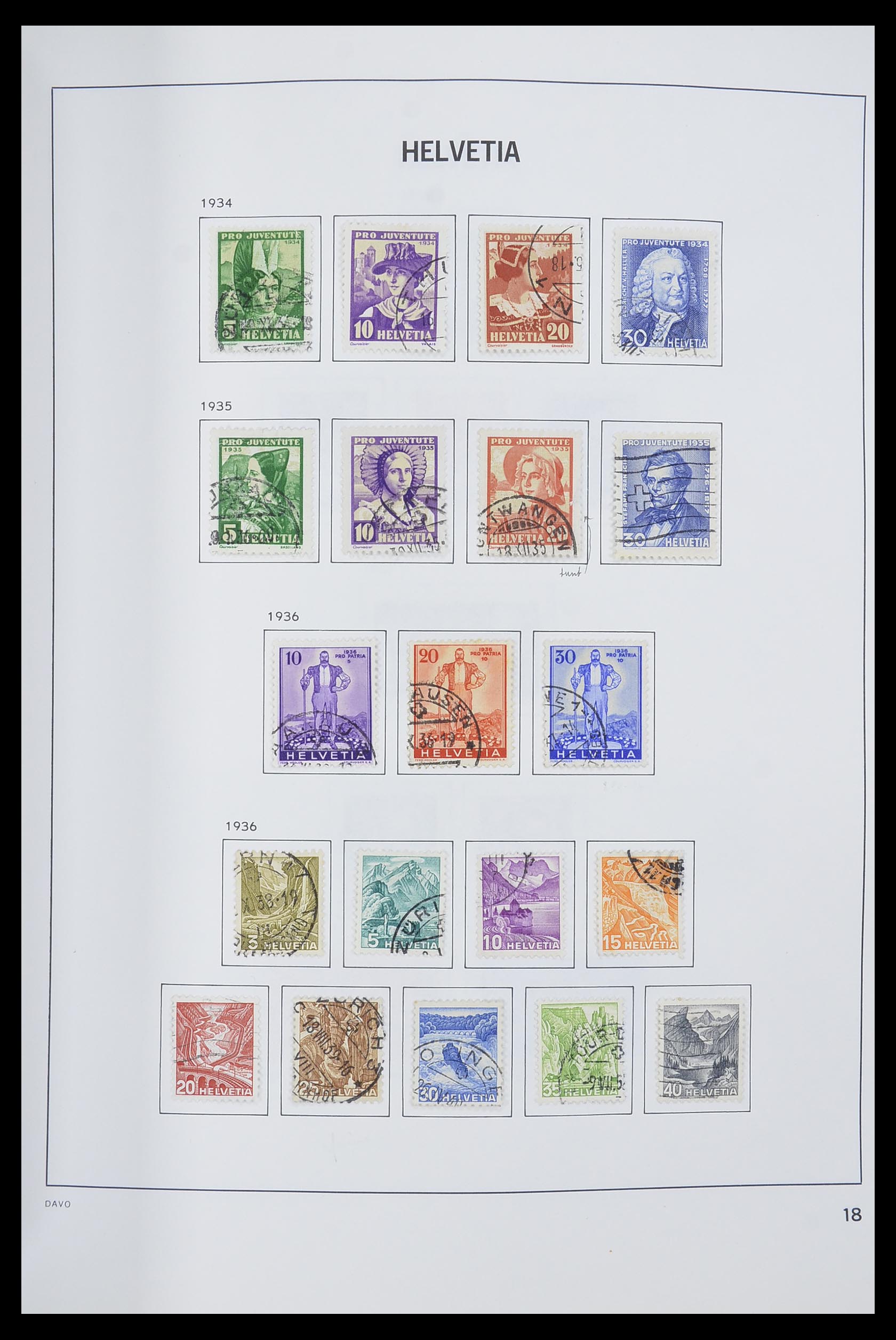 33559 019 - Postzegelverzameling 33559 Zwitserland 1850-2000.