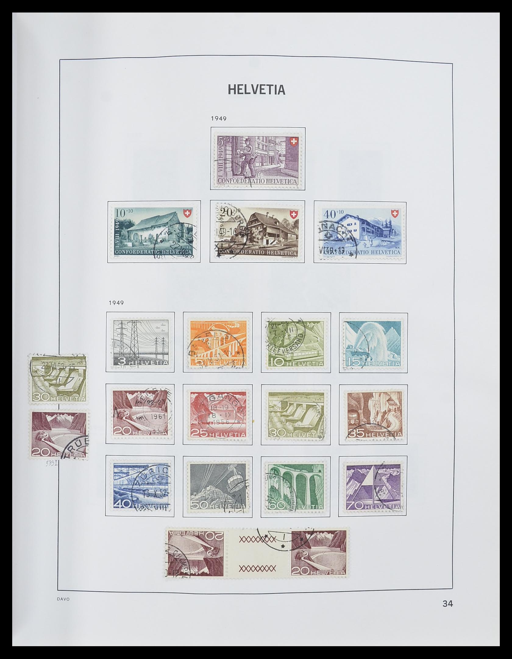33559 035 - Stamp collection 33559 Switzerland 1850-2000.