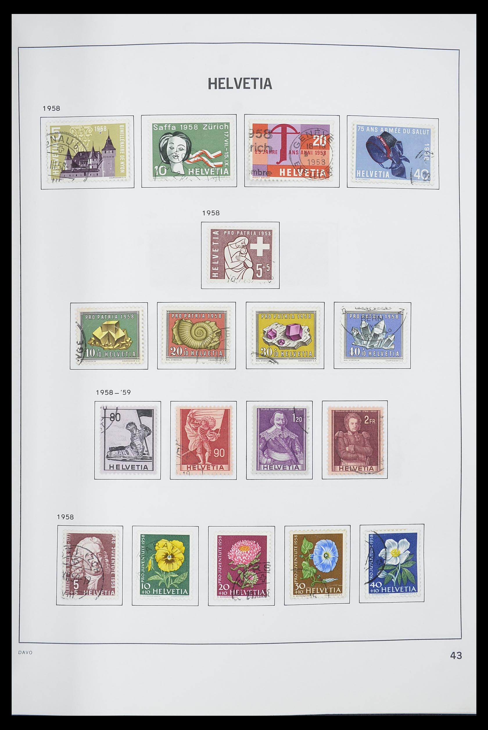 33559 044 - Postzegelverzameling 33559 Zwitserland 1850-2000.