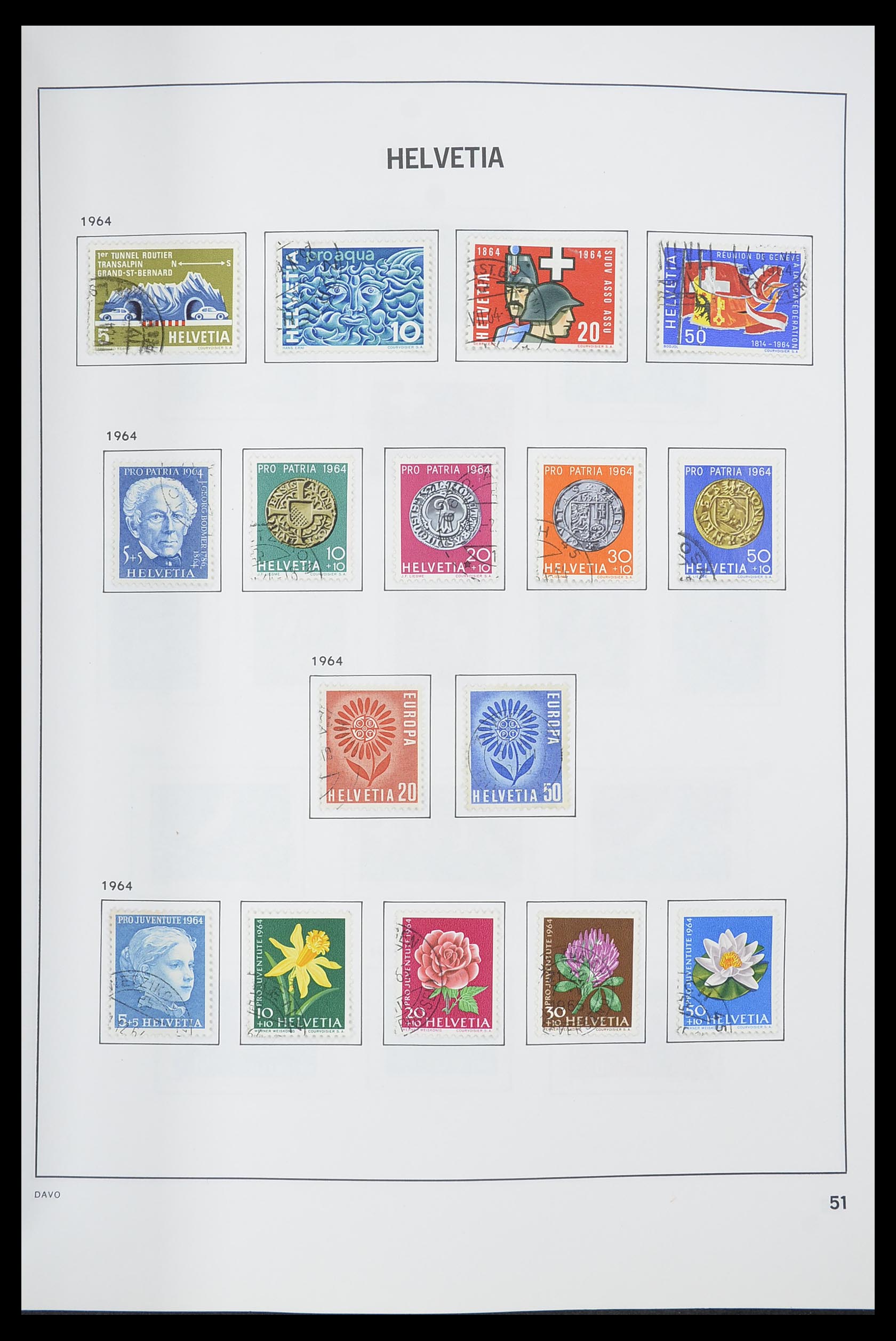 33559 052 - Postzegelverzameling 33559 Zwitserland 1850-2000.