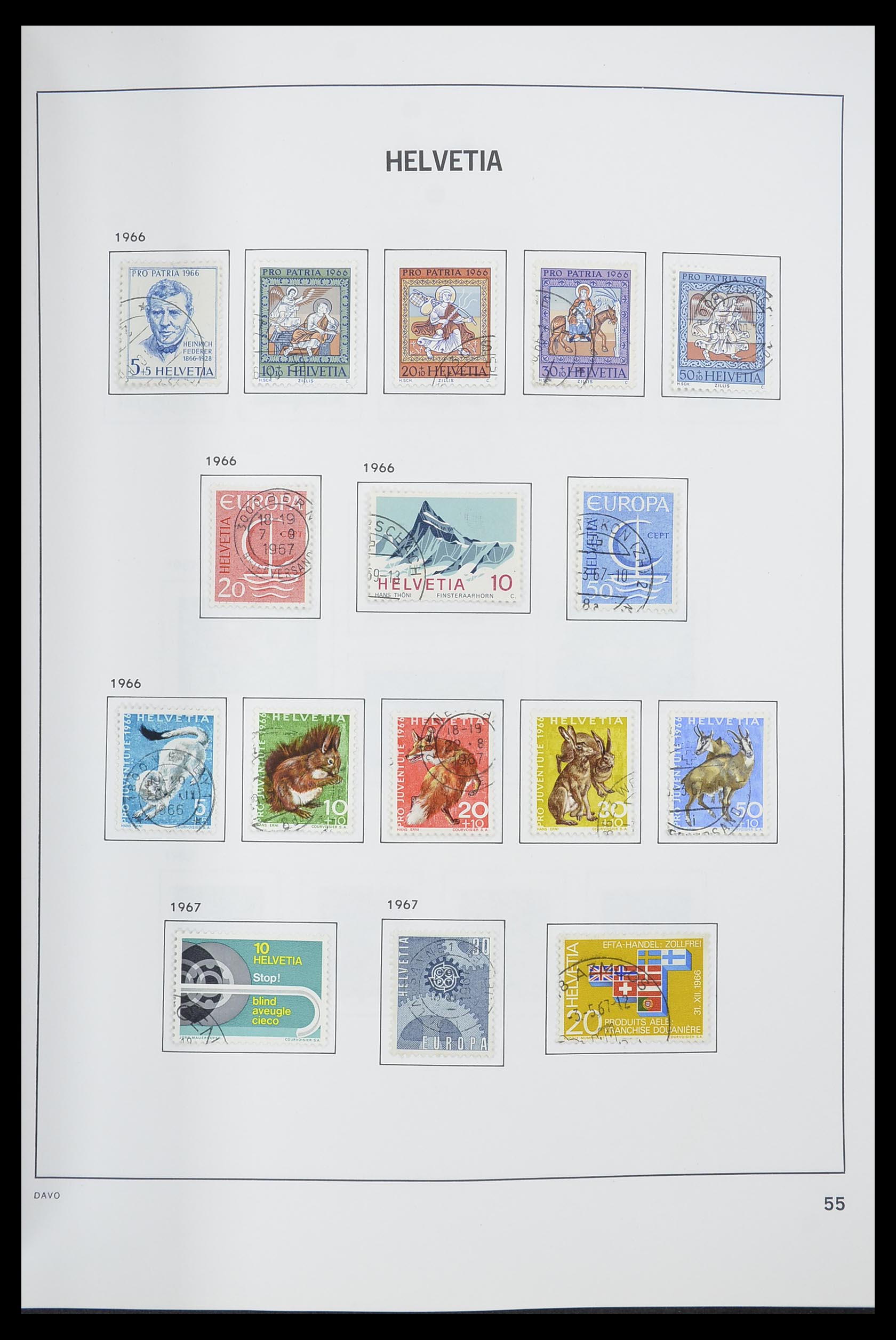 33559 056 - Stamp collection 33559 Switzerland 1850-2000.