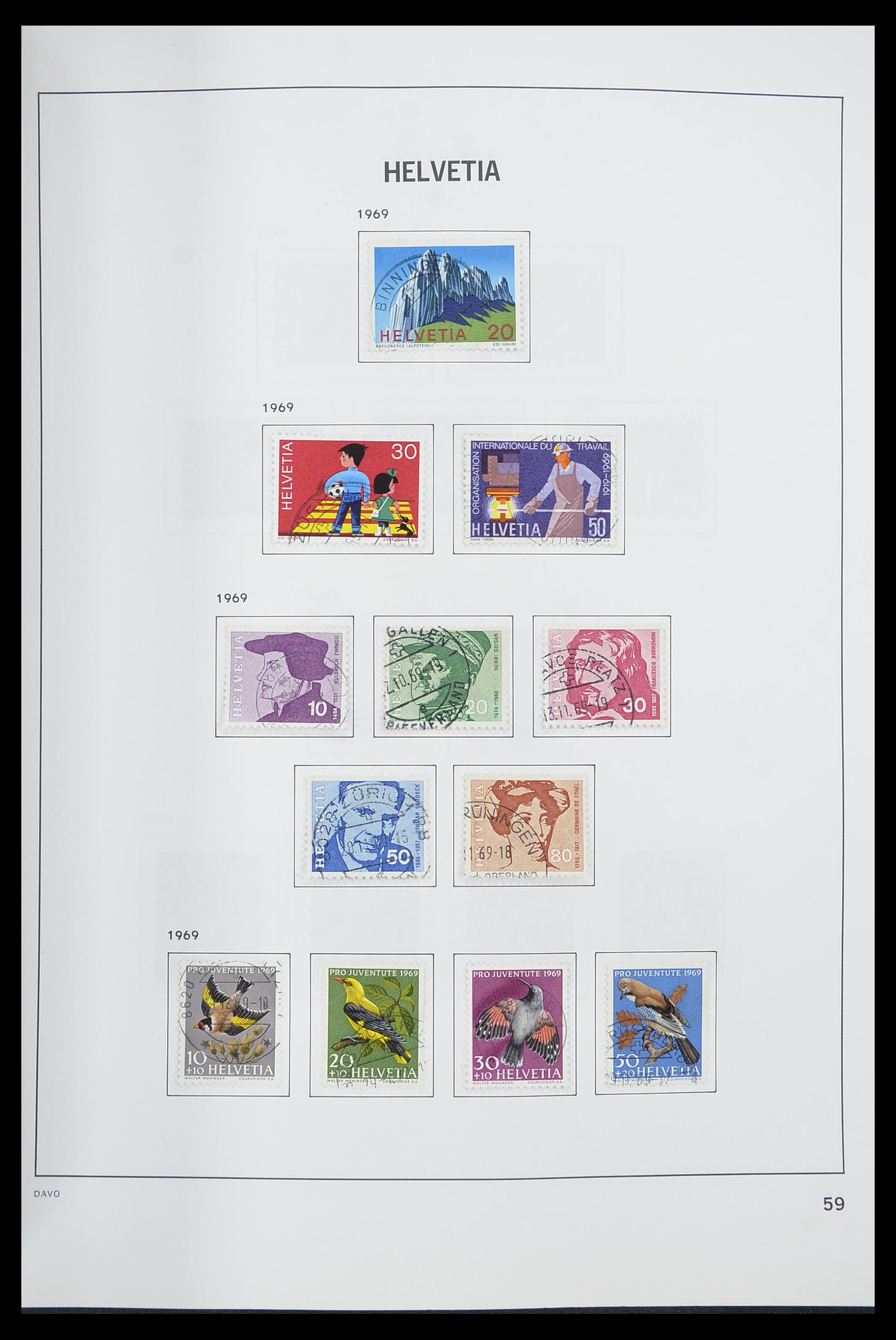 33559 060 - Postzegelverzameling 33559 Zwitserland 1850-2000.