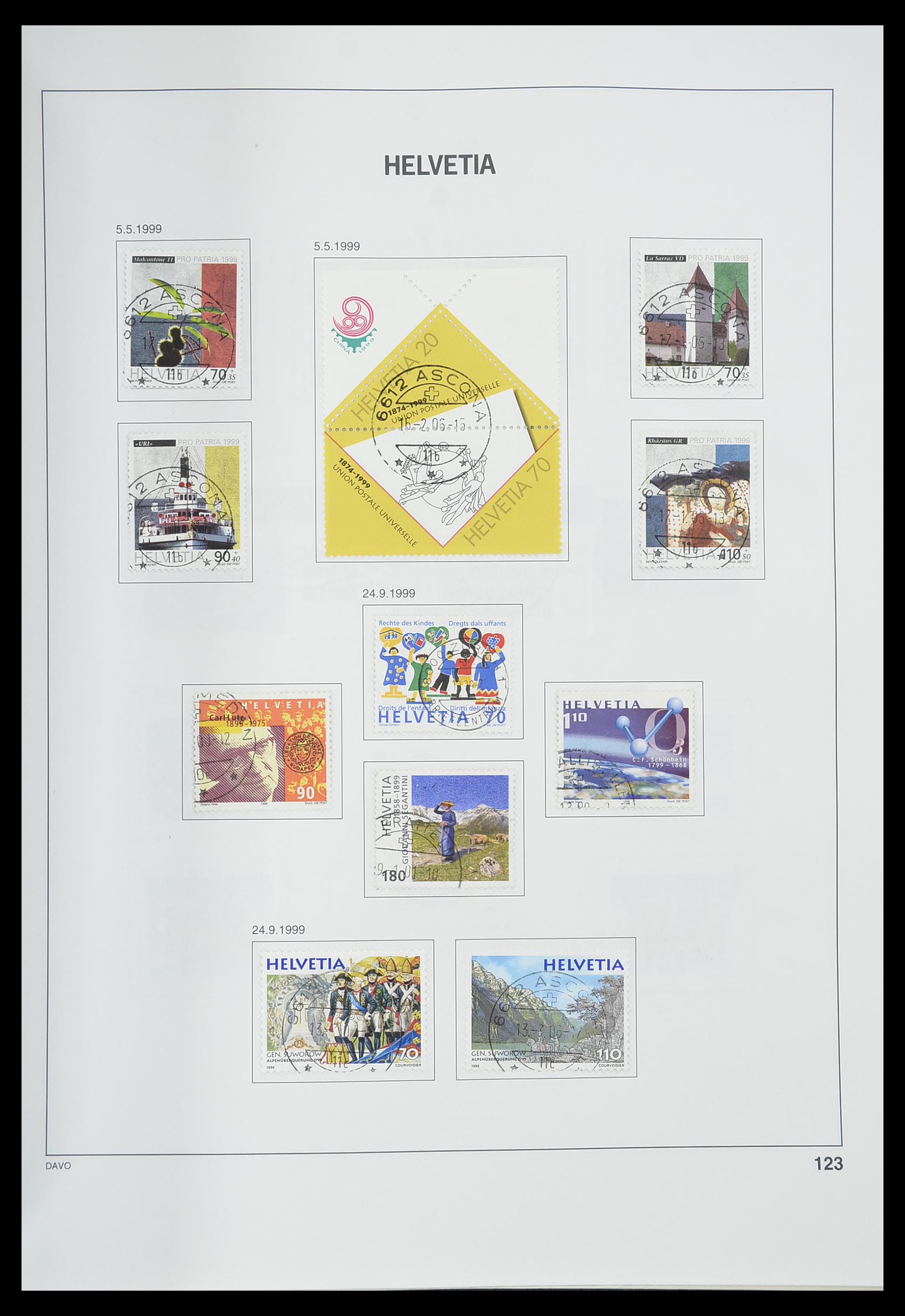 33559 124 - Stamp collection 33559 Switzerland 1850-2000.