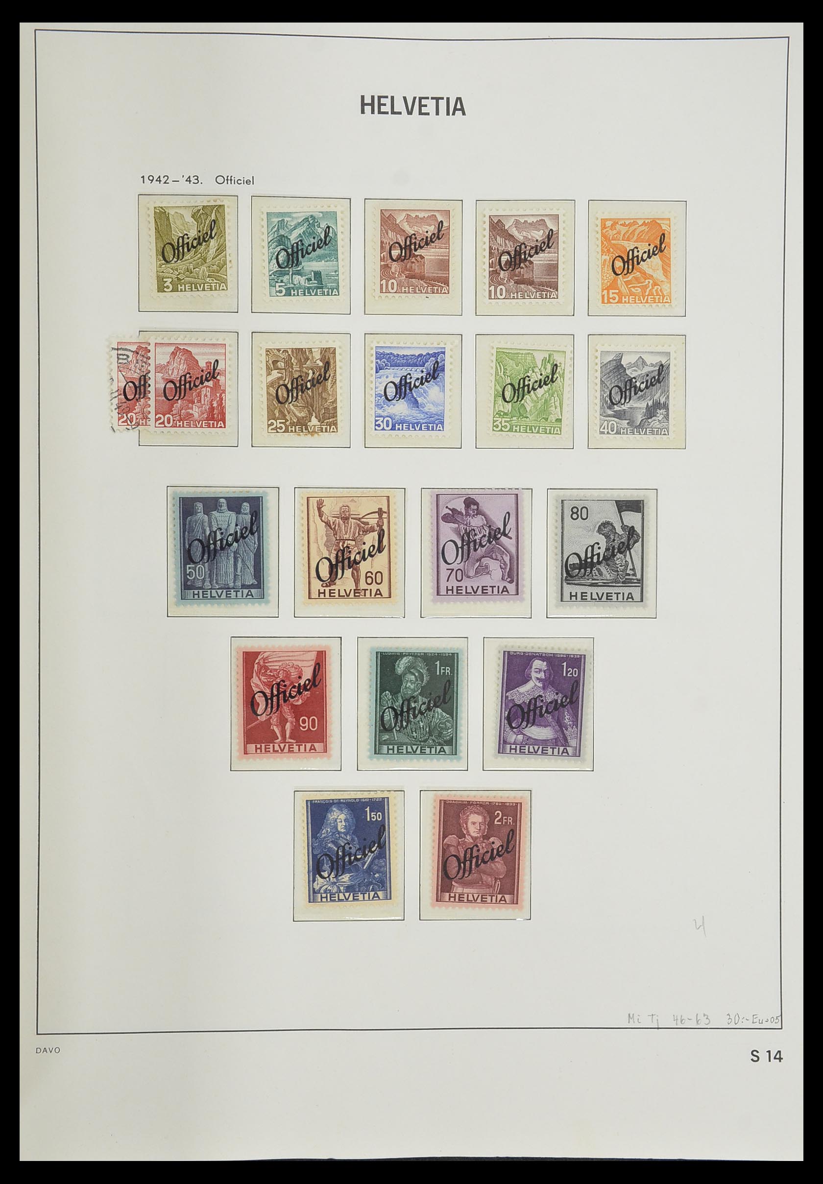 33559 163 - Postzegelverzameling 33559 Zwitserland 1850-2000.