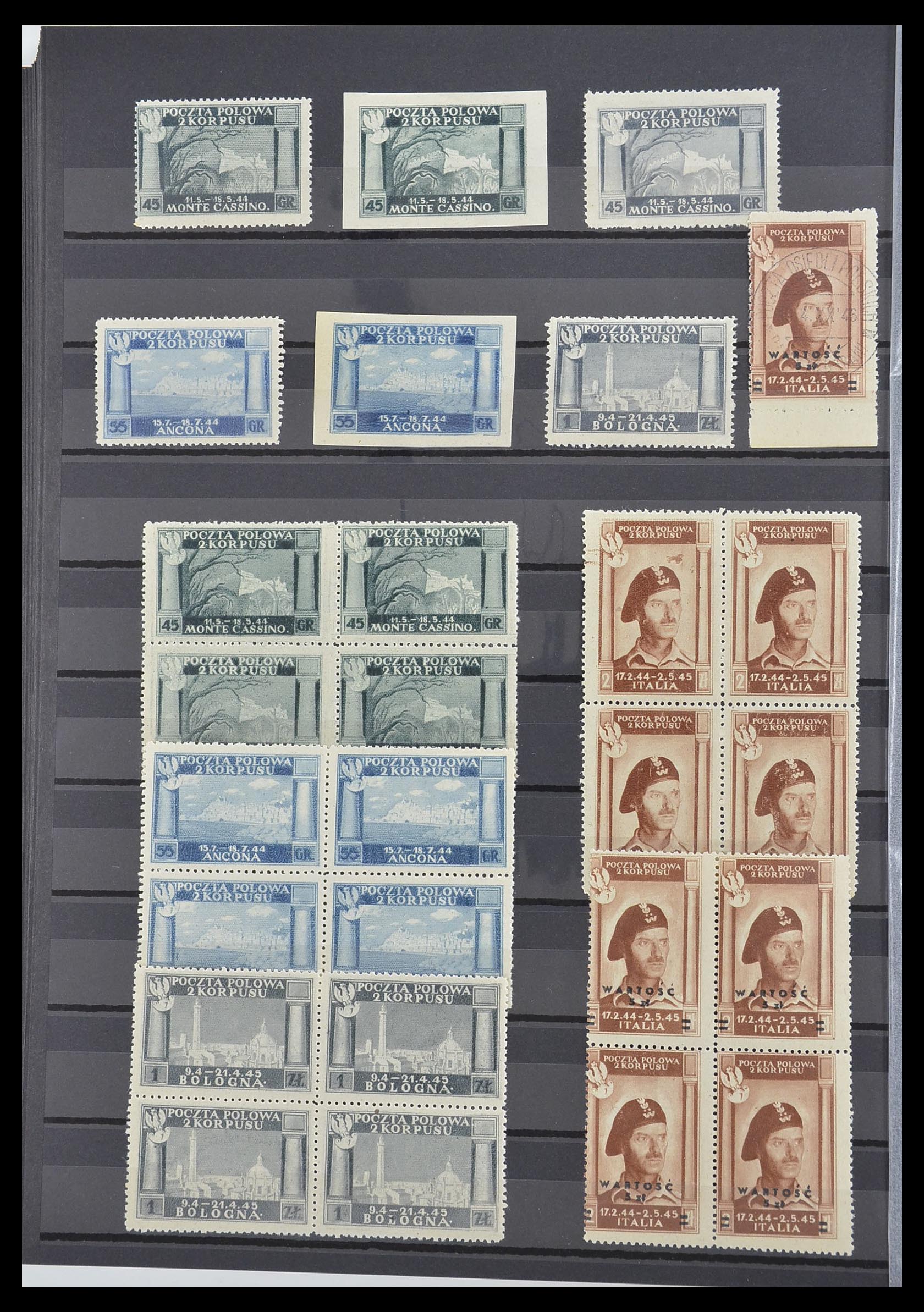 33560 044 - Postzegelverzameling 33560 Italië BOB/bezetting/gebieden 1860-1945.