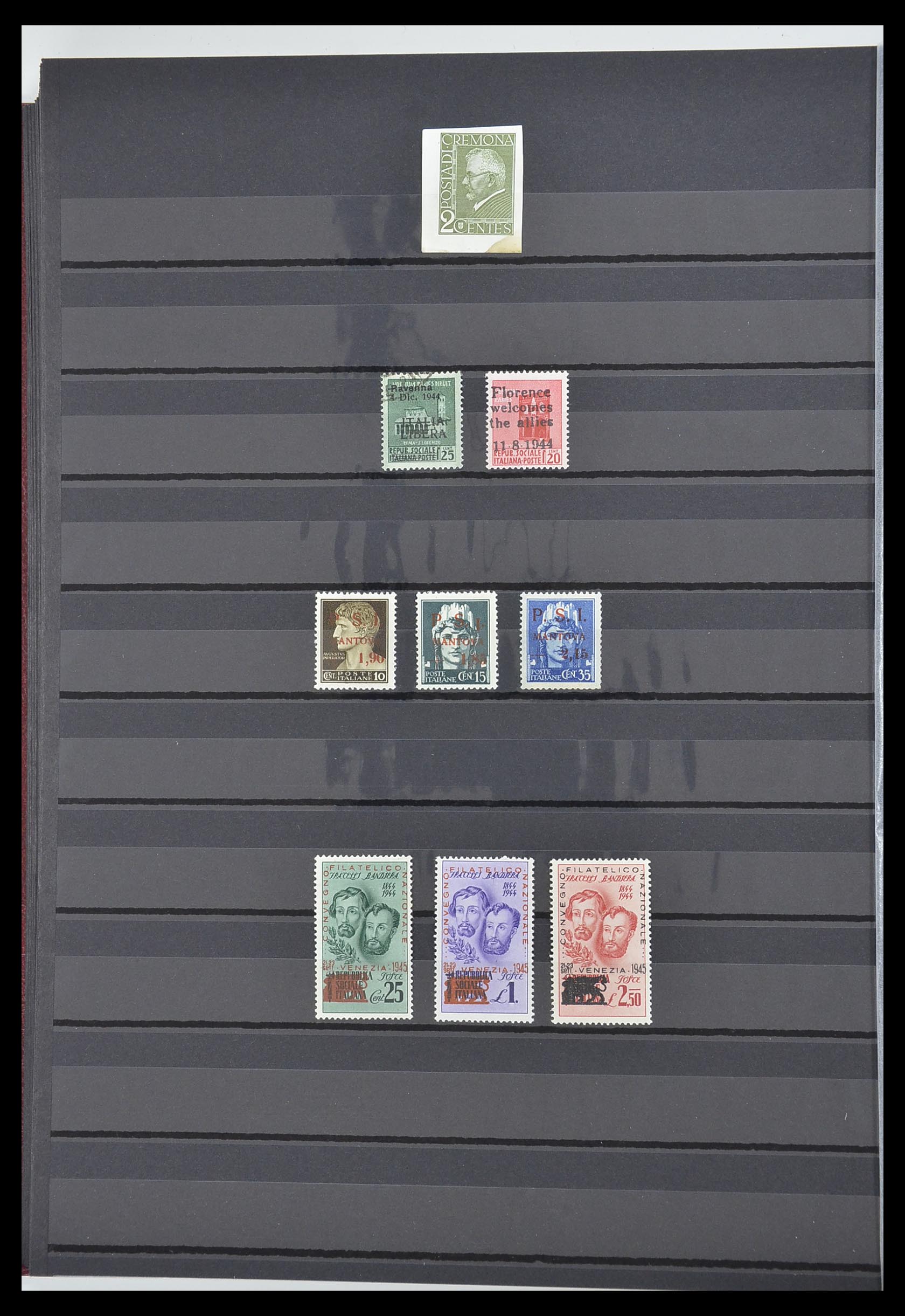 33560 047 - Postzegelverzameling 33560 Italië BOB/bezetting/gebieden 1860-1945.