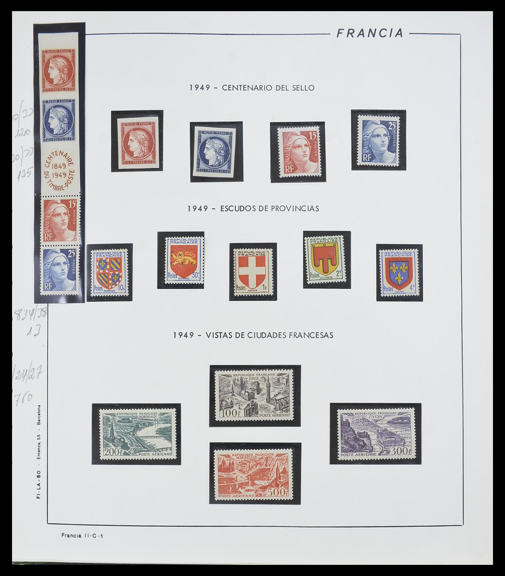 33561 001 - Postzegelverzameling 33561 Frankrijk 1949-1981.