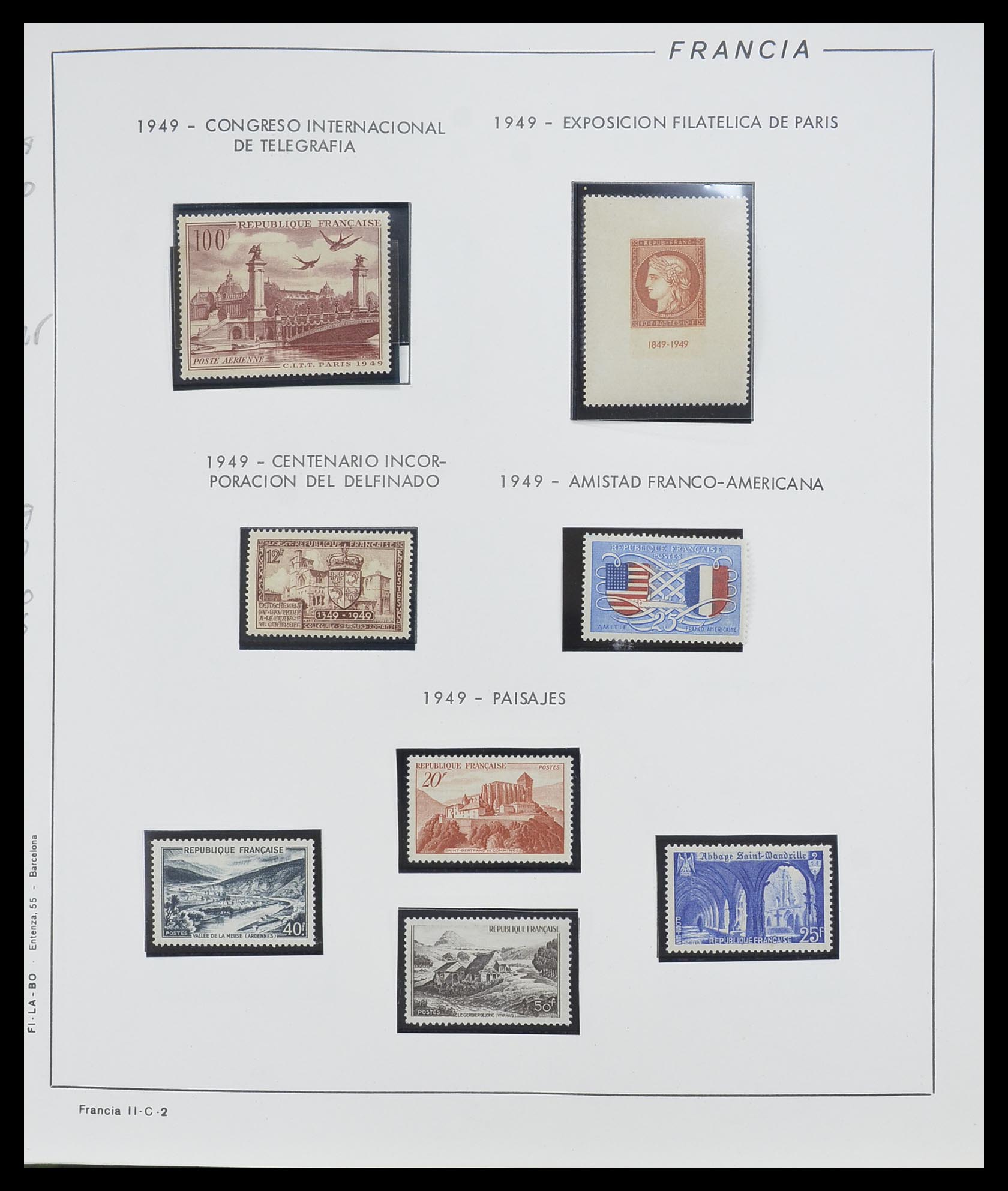 33561 002 - Postzegelverzameling 33561 Frankrijk 1949-1981.