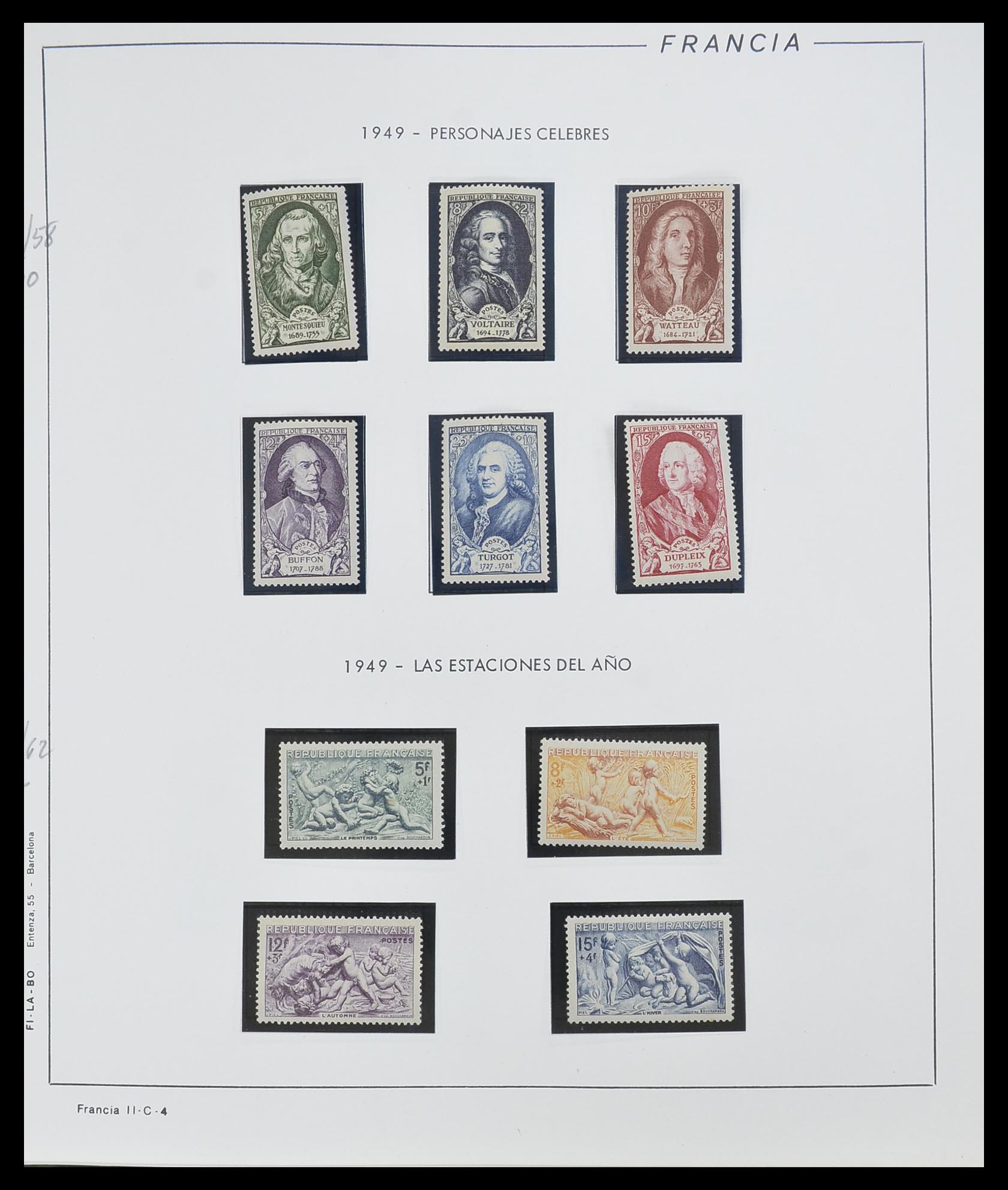 33561 004 - Postzegelverzameling 33561 Frankrijk 1949-1981.