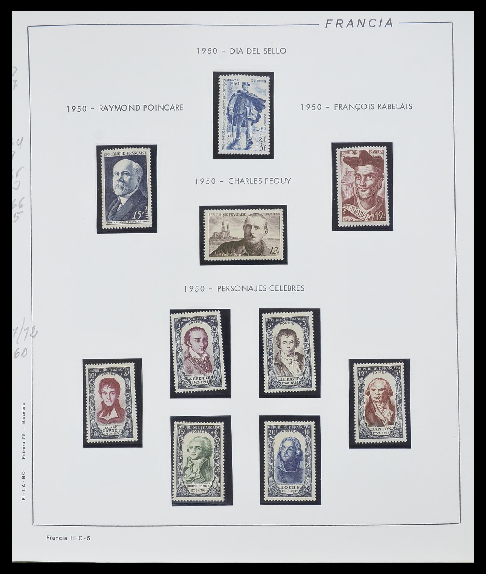33561 005 - Postzegelverzameling 33561 Frankrijk 1949-1981.