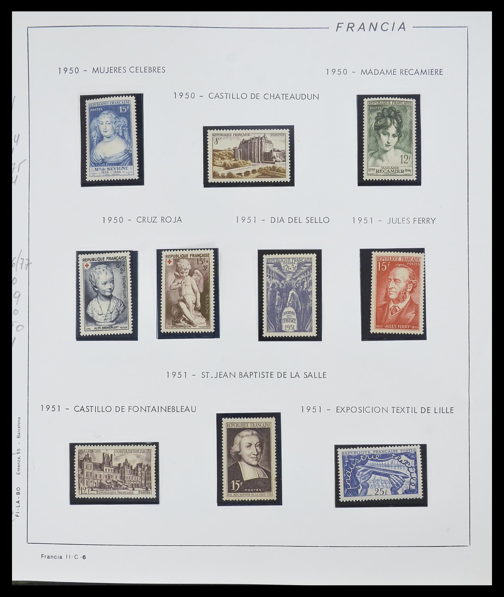 33561 006 - Postzegelverzameling 33561 Frankrijk 1949-1981.