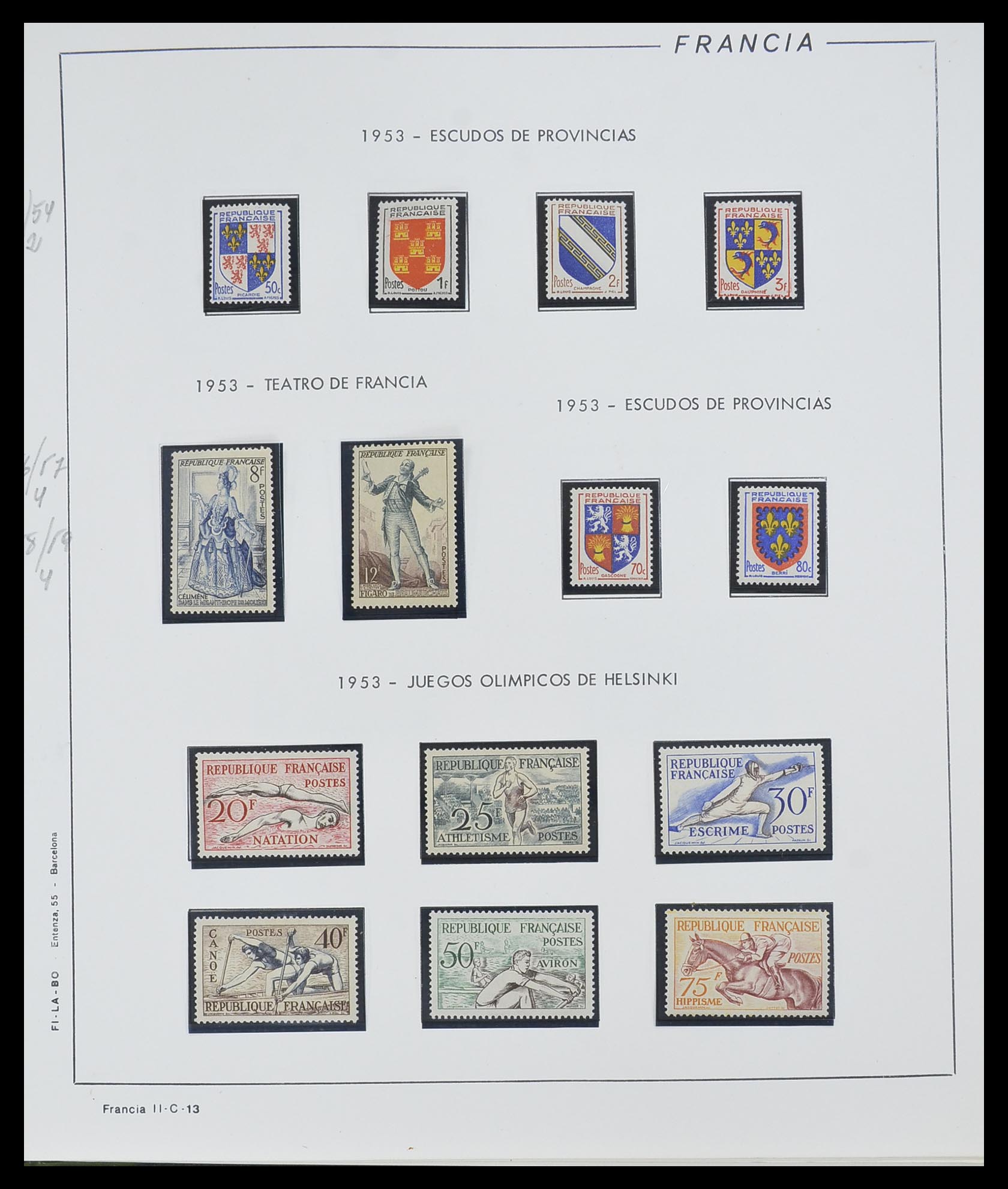 33561 013 - Postzegelverzameling 33561 Frankrijk 1949-1981.