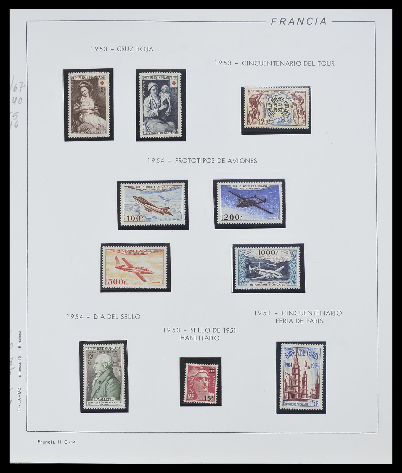 33561 014 - Postzegelverzameling 33561 Frankrijk 1949-1981.