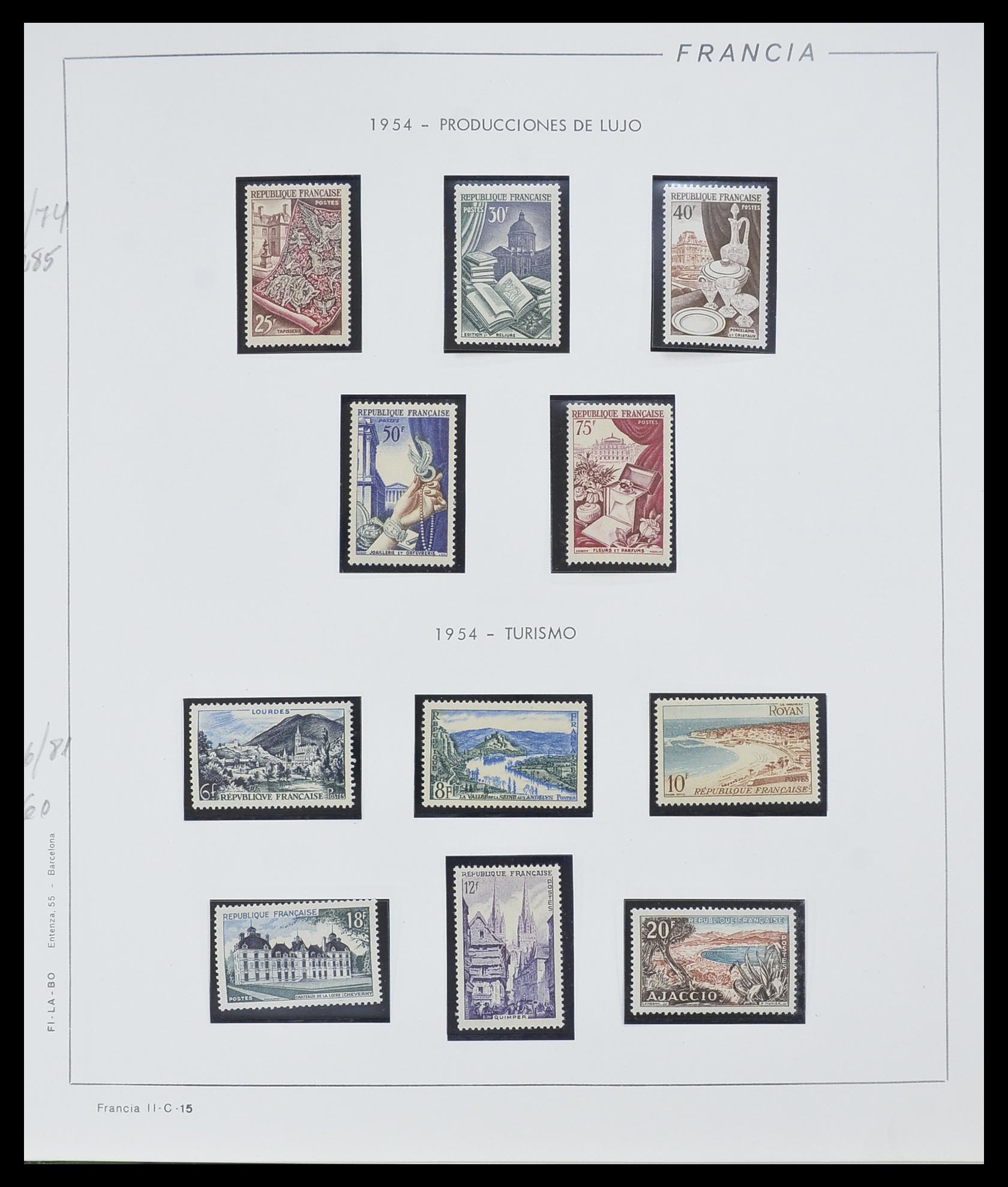 33561 015 - Postzegelverzameling 33561 Frankrijk 1949-1981.