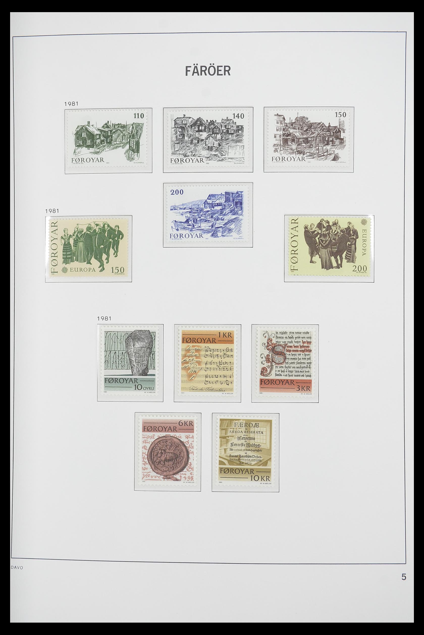 33564 005 - Postzegelverzameling 33564 Faeroer 1975-2006.