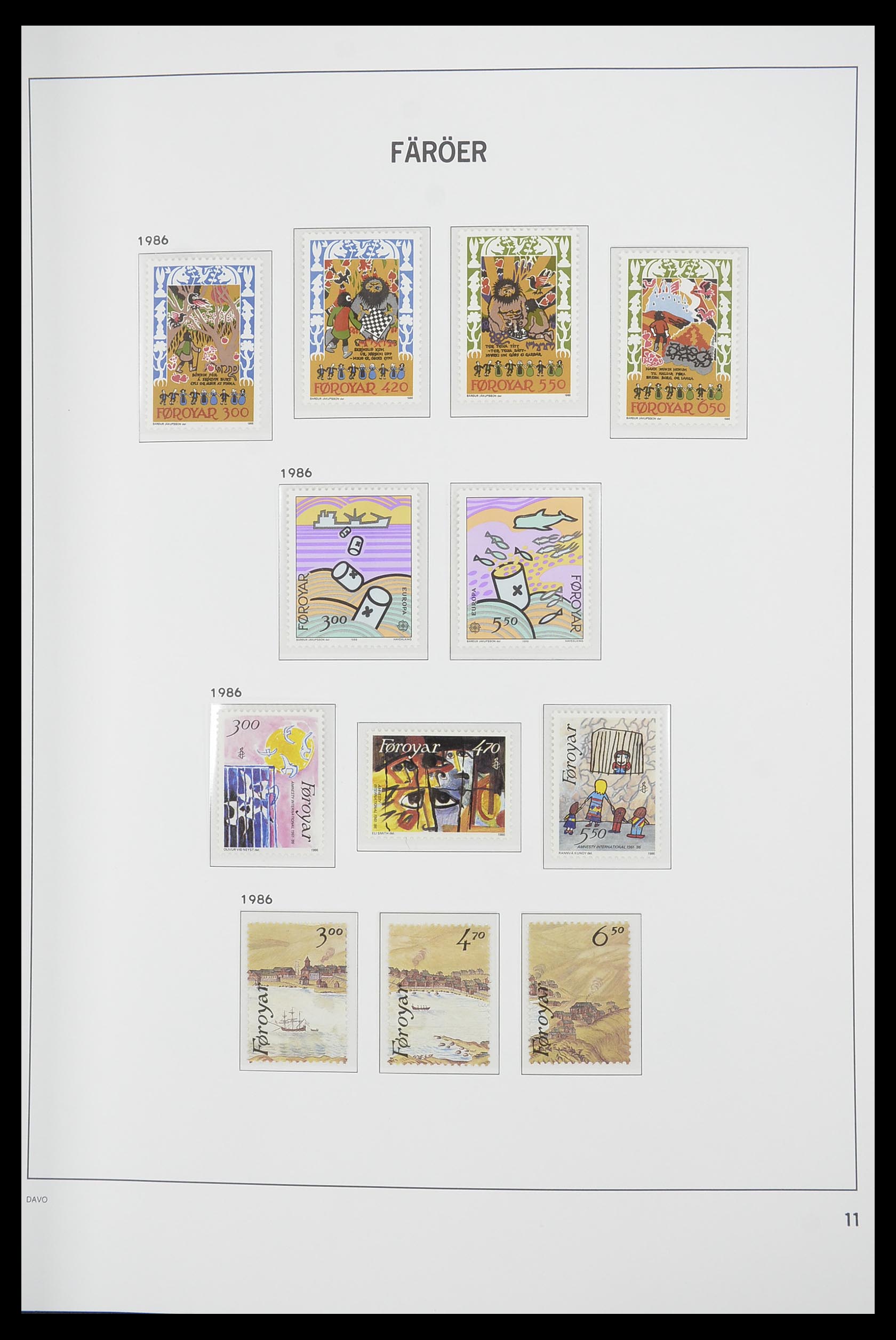 33564 011 - Postzegelverzameling 33564 Faeroer 1975-2006.