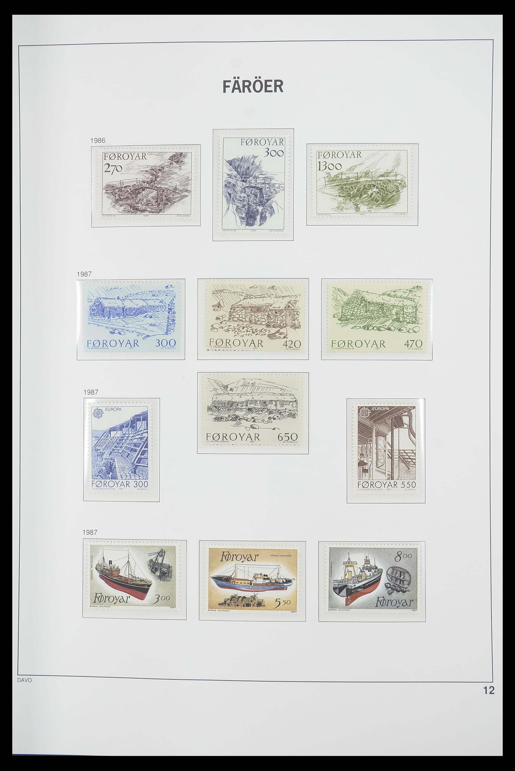 33564 012 - Postzegelverzameling 33564 Faeroer 1975-2006.