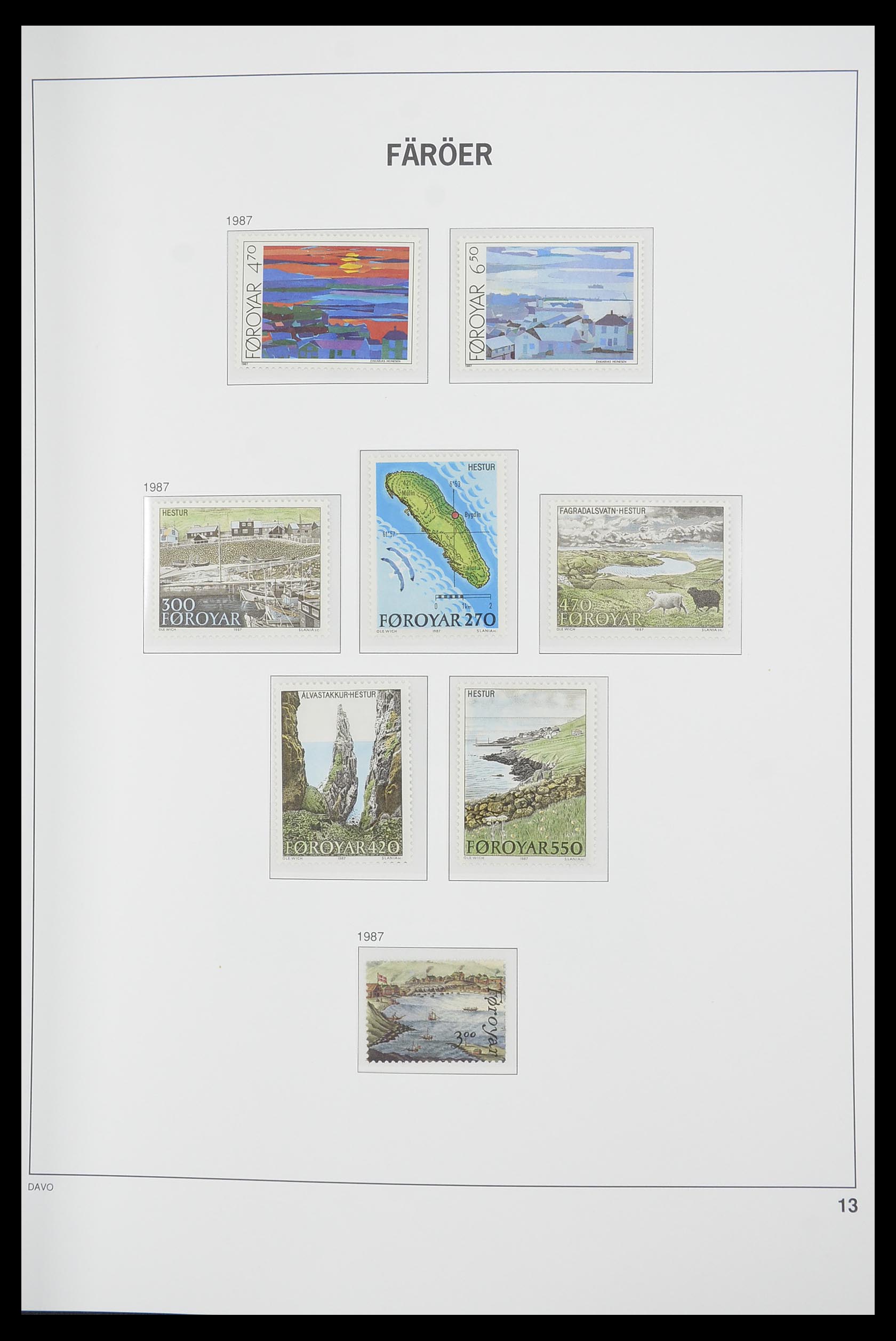 33564 013 - Postzegelverzameling 33564 Faeroer 1975-2006.