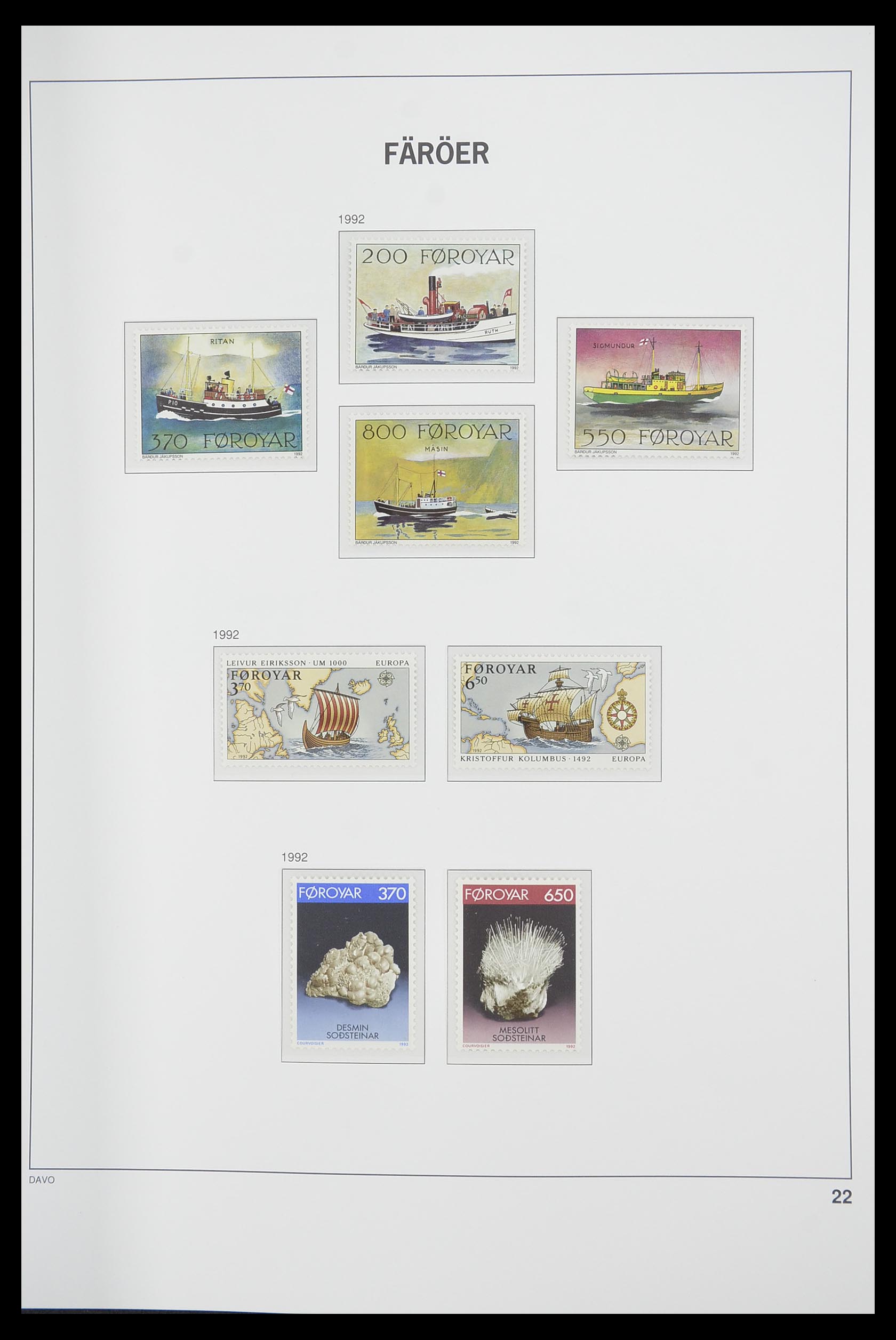 33564 022 - Postzegelverzameling 33564 Faeroer 1975-2006.