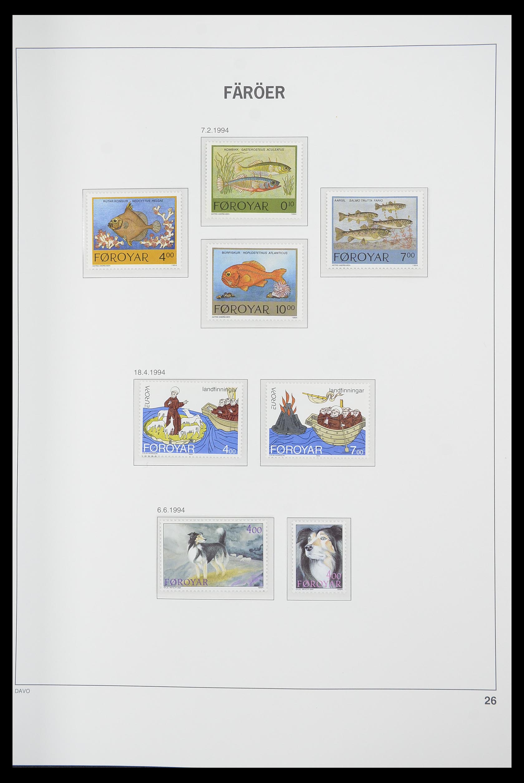 33564 026 - Postzegelverzameling 33564 Faeroer 1975-2006.