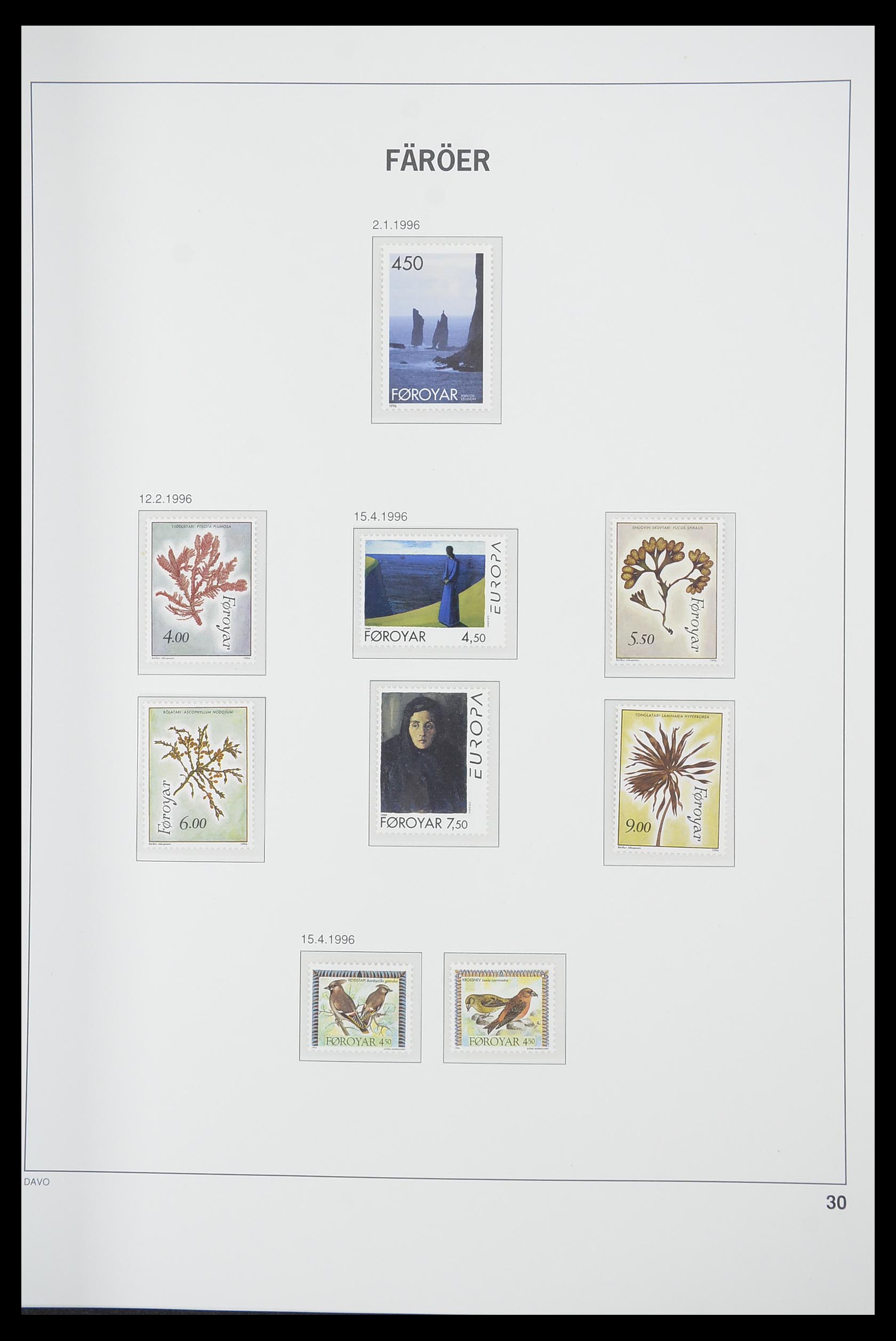 33564 030 - Postzegelverzameling 33564 Faeroer 1975-2006.