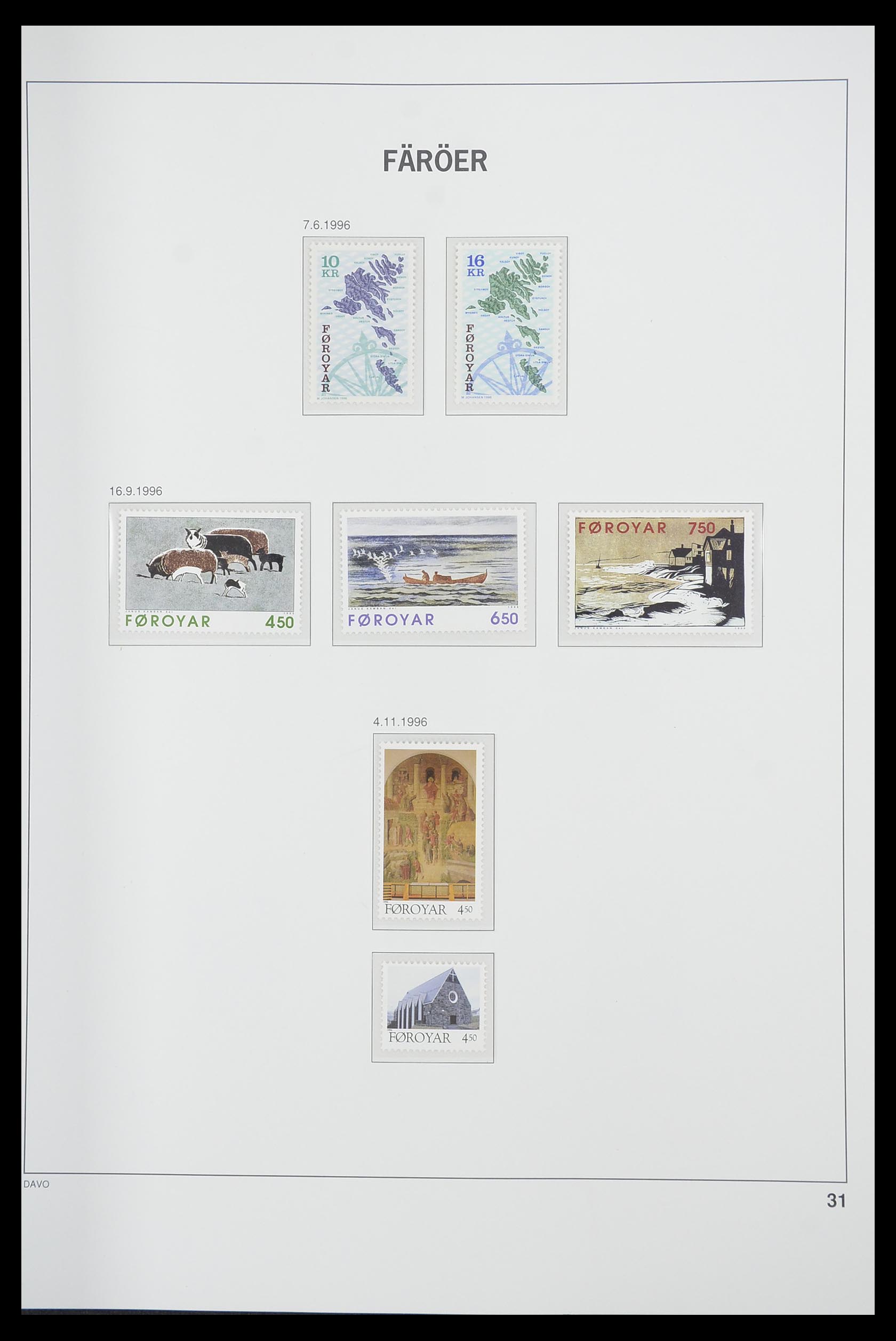 33564 031 - Postzegelverzameling 33564 Faeroer 1975-2006.