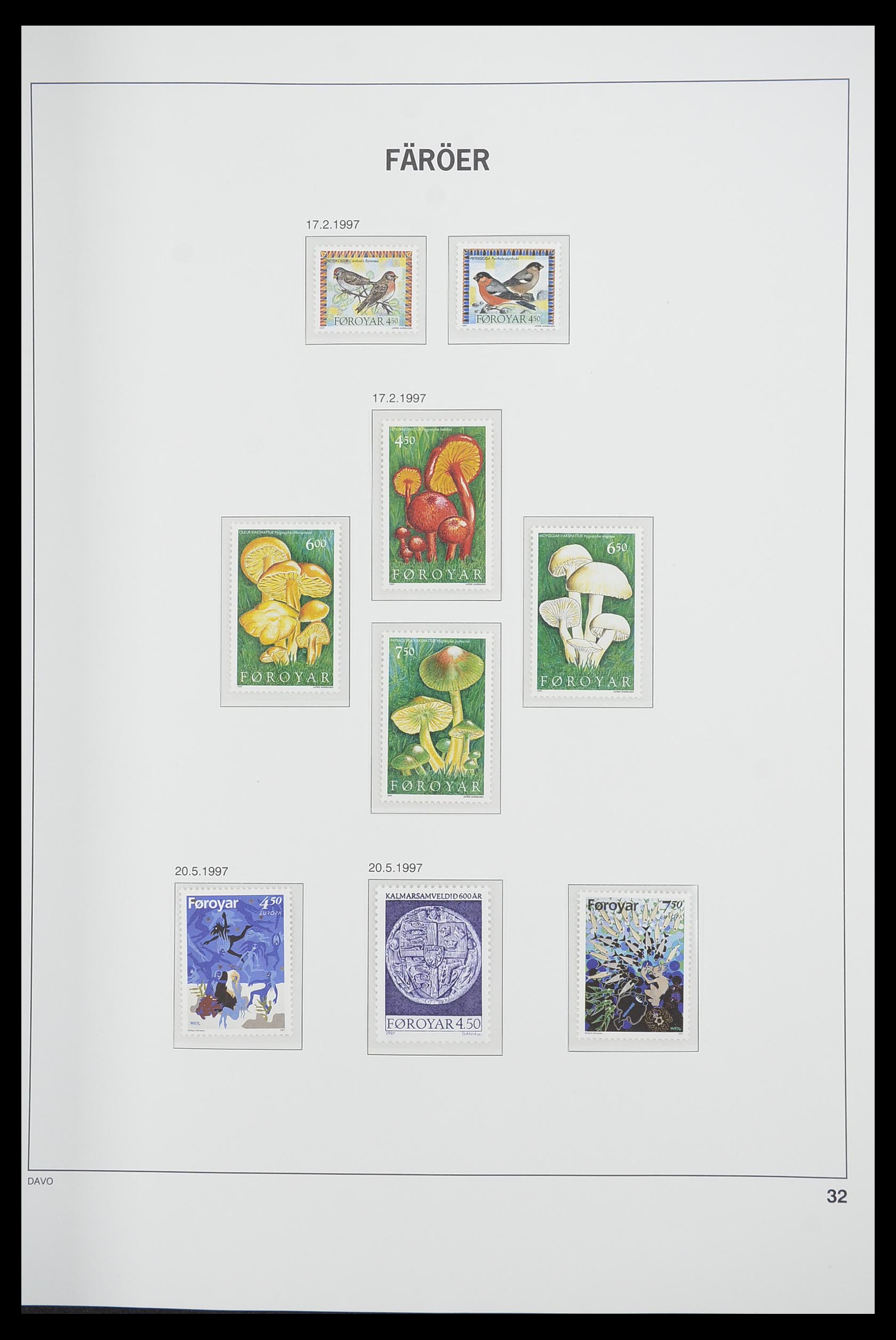 33564 032 - Postzegelverzameling 33564 Faeroer 1975-2006.