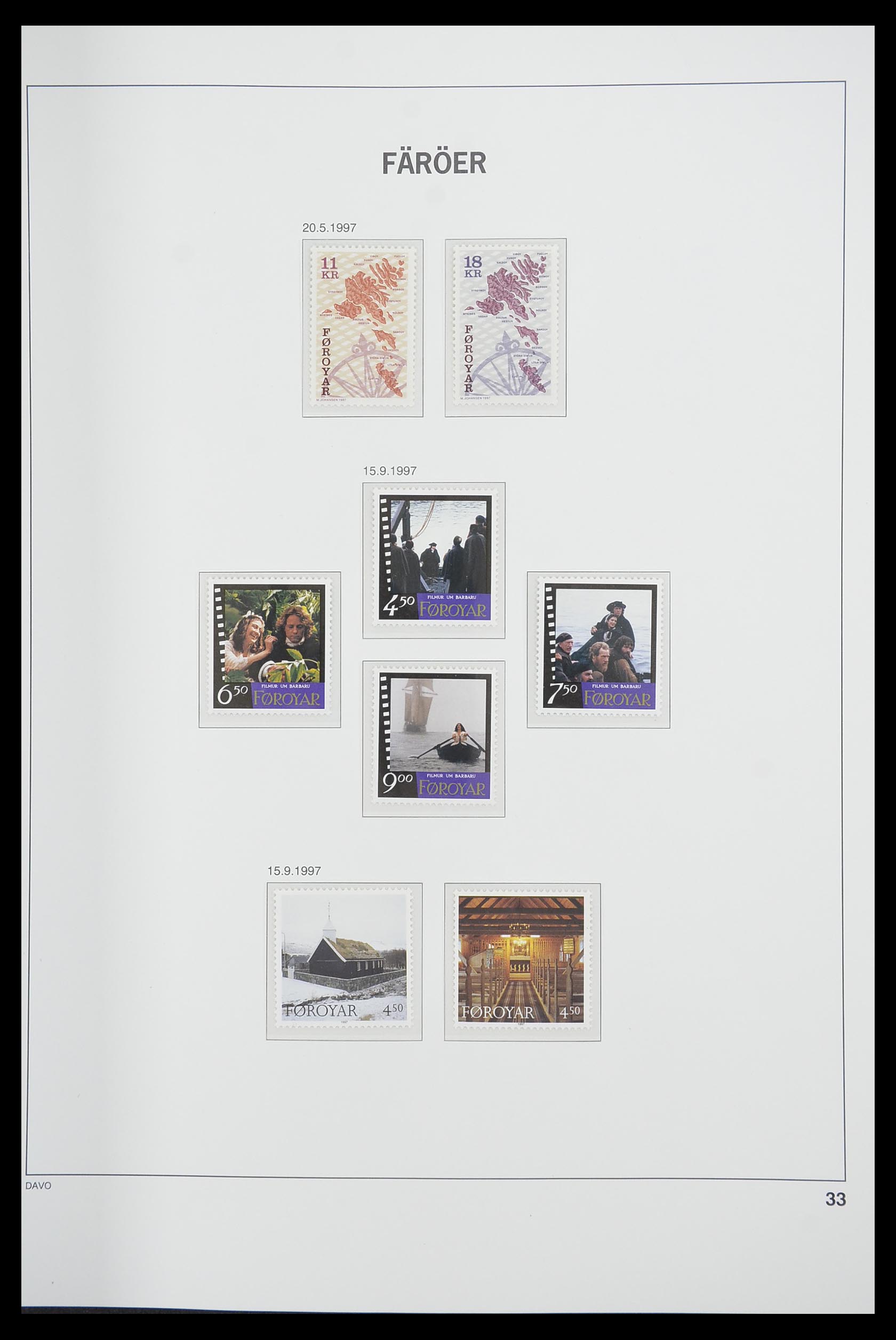 33564 033 - Postzegelverzameling 33564 Faeroer 1975-2006.