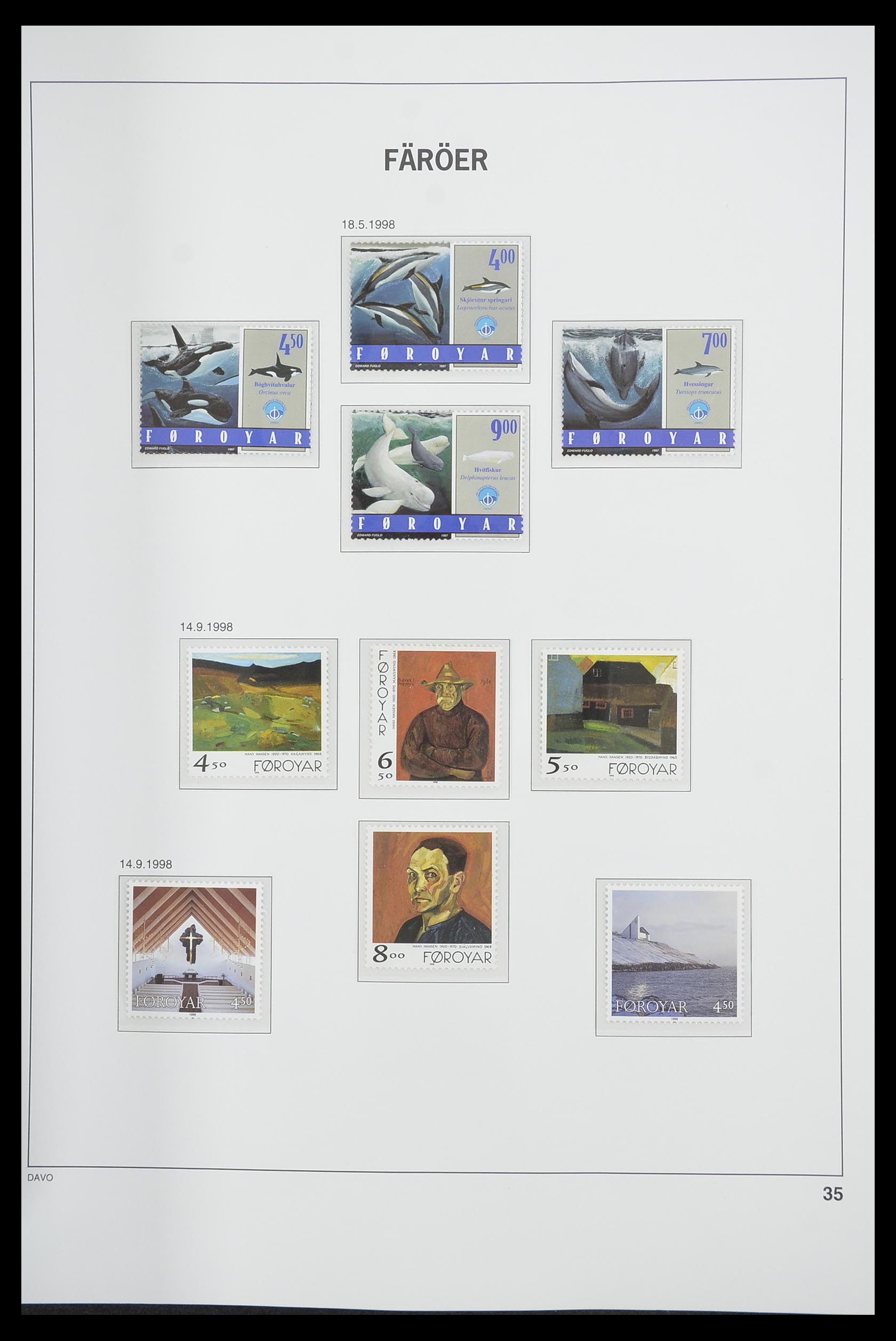 33564 035 - Postzegelverzameling 33564 Faeroer 1975-2006.
