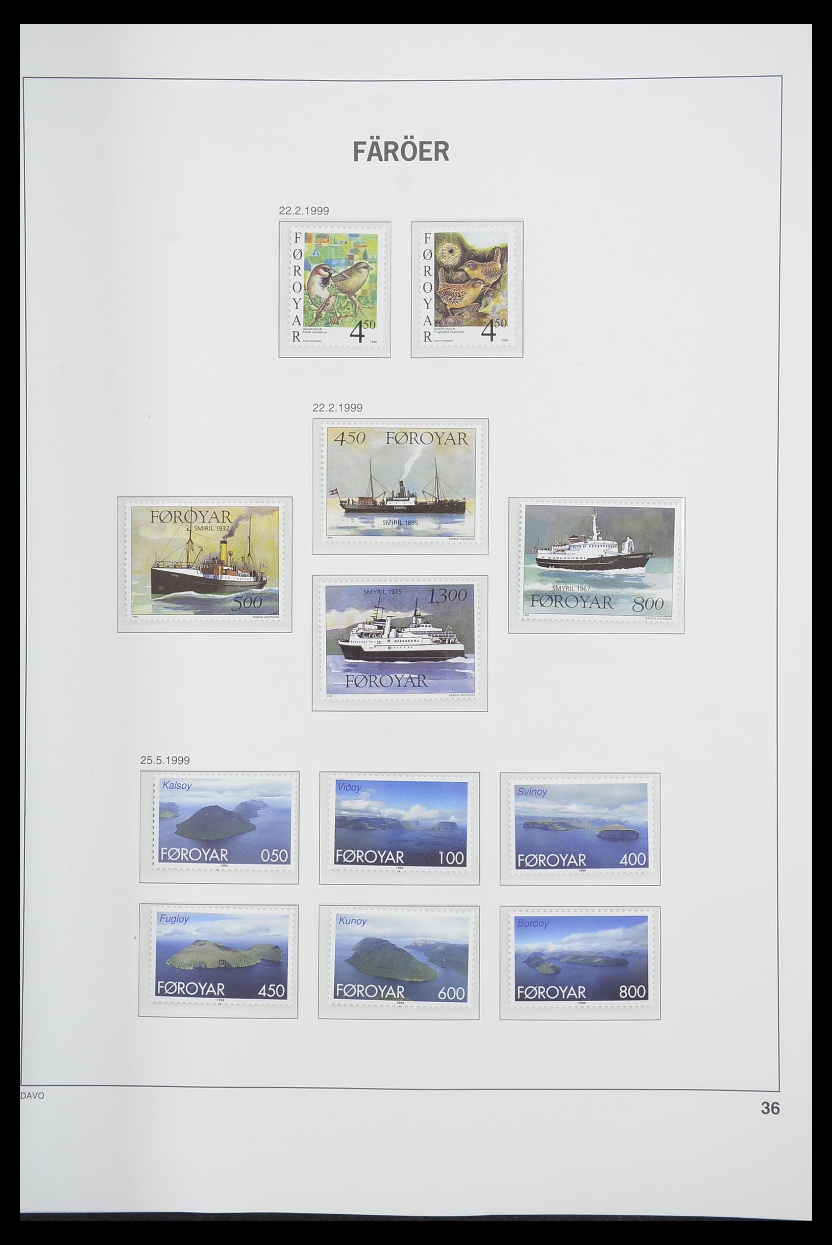 33564 036 - Postzegelverzameling 33564 Faeroer 1975-2006.
