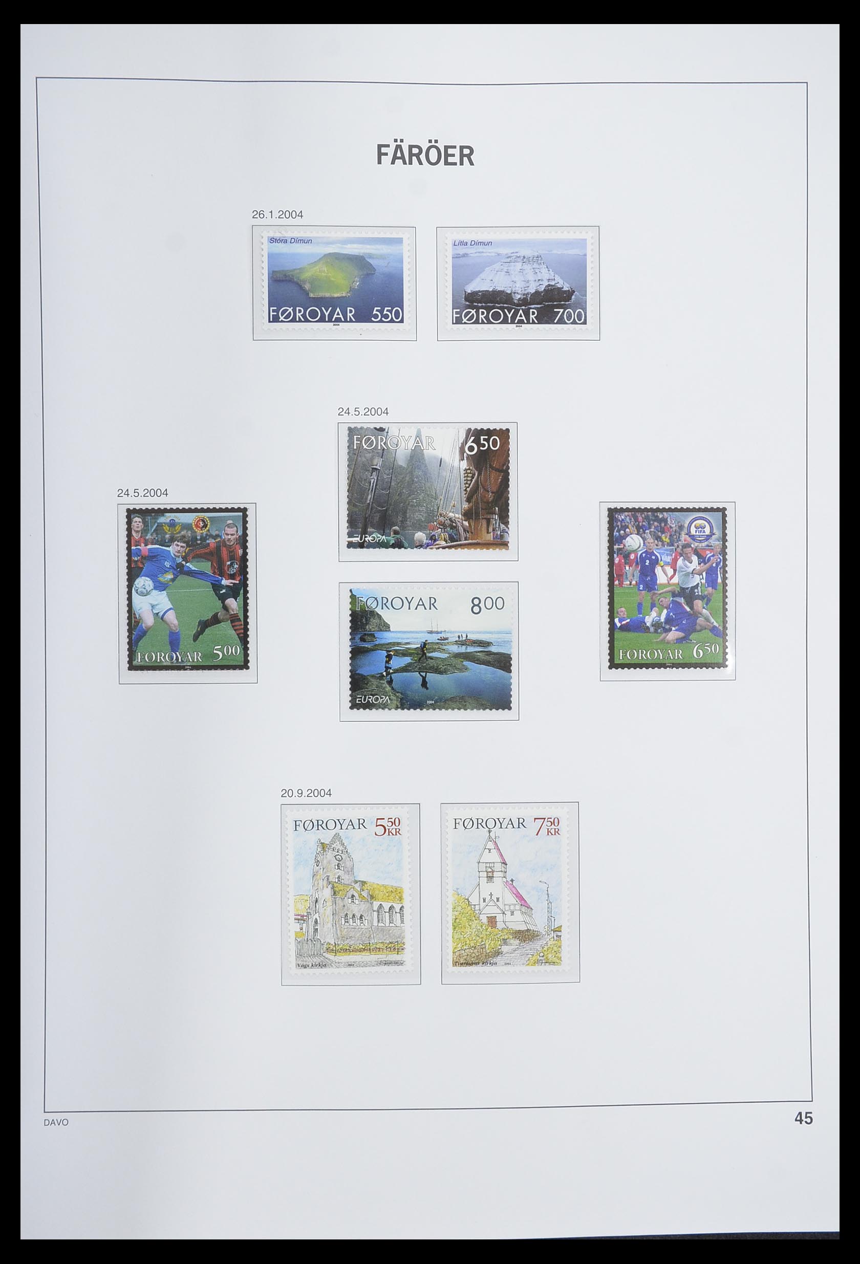 33564 045 - Postzegelverzameling 33564 Faeroer 1975-2006.