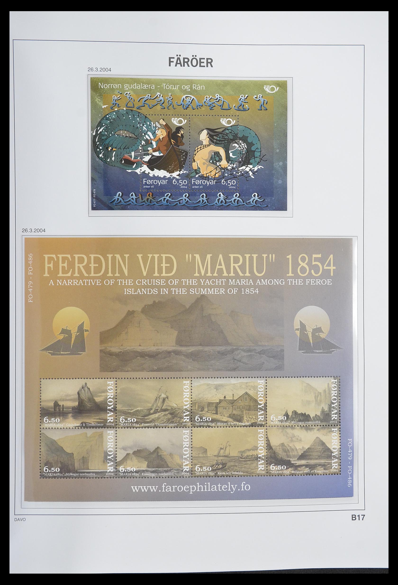 33564 065 - Postzegelverzameling 33564 Faeroer 1975-2006.