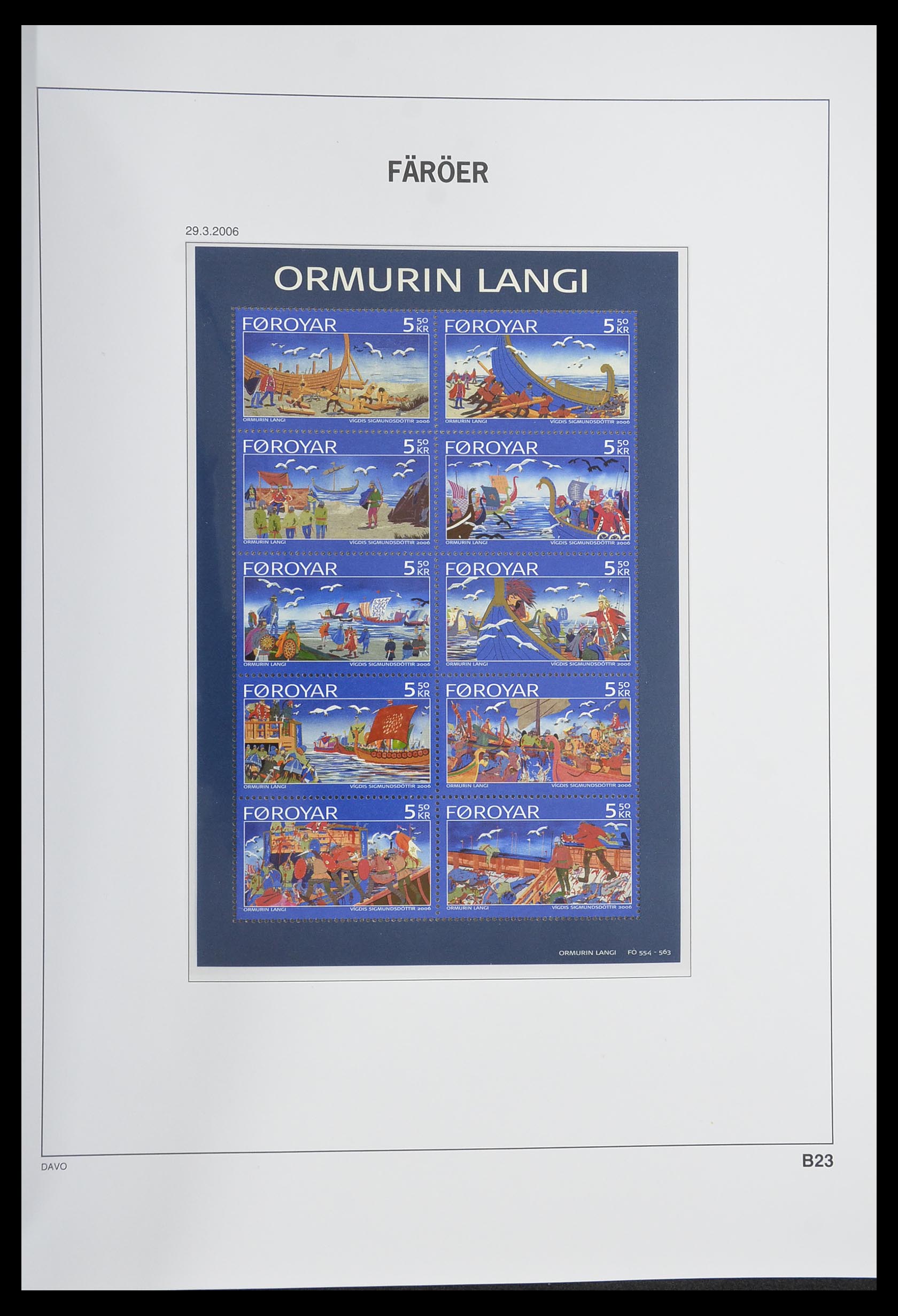 33564 071 - Postzegelverzameling 33564 Faeroer 1975-2006.