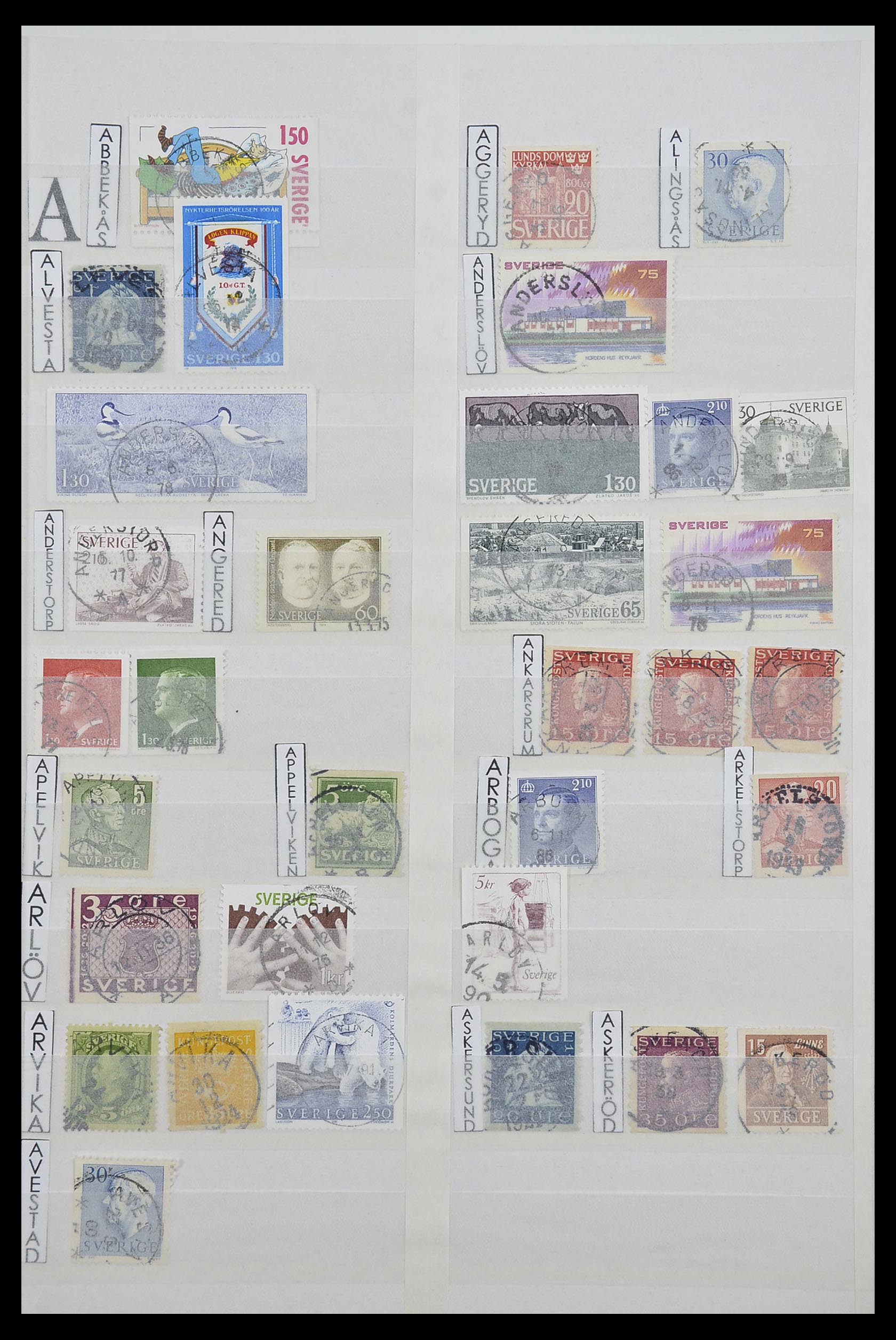 33566 001 - Postzegelverzameling 33566 Zweden stempels vanaf 1886.