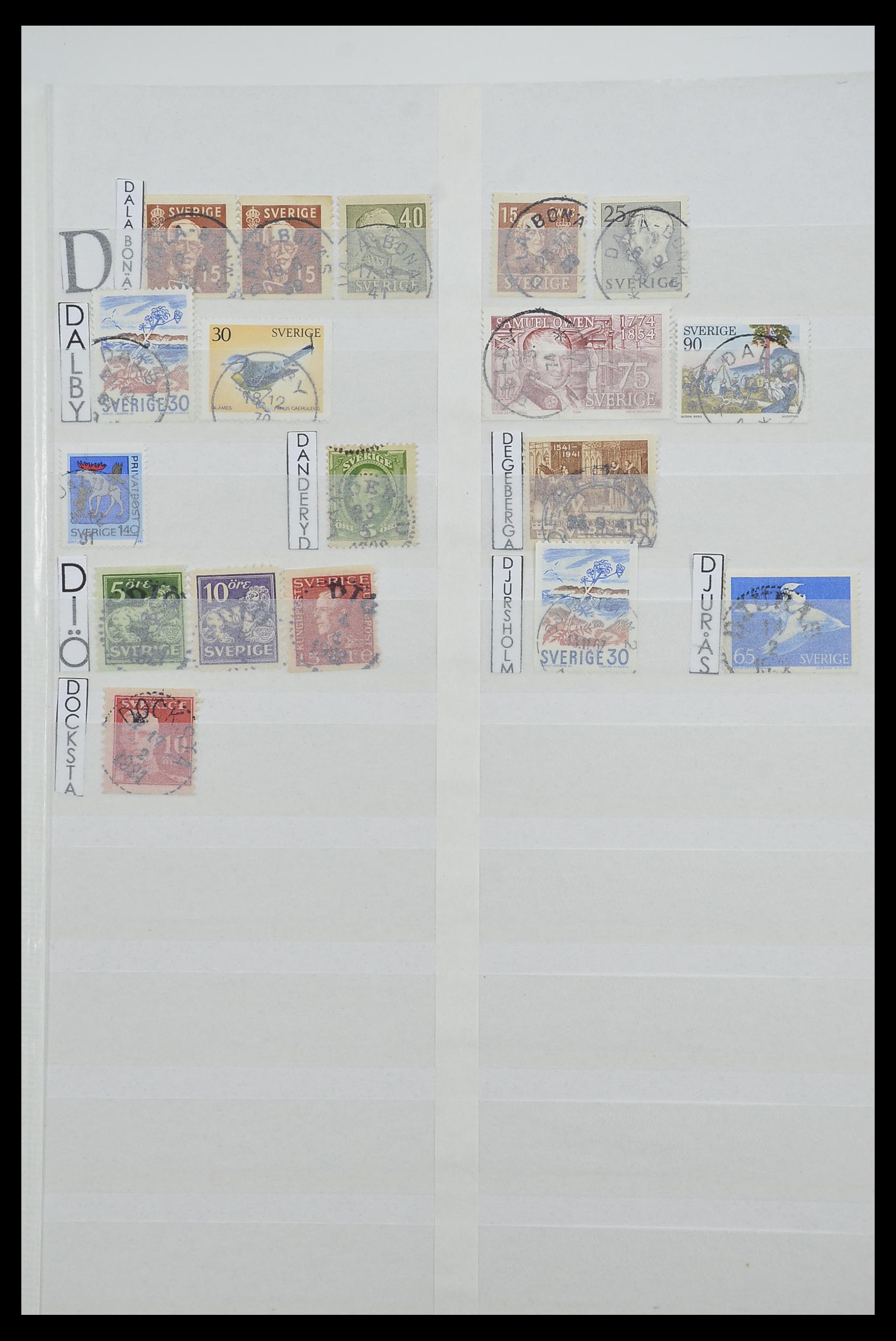 33566 007 - Postzegelverzameling 33566 Zweden stempels vanaf 1886.