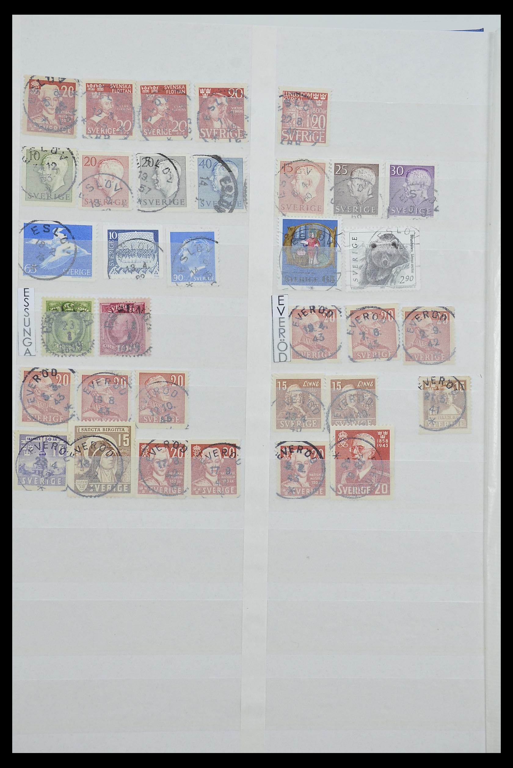 33566 012 - Postzegelverzameling 33566 Zweden stempels vanaf 1886.
