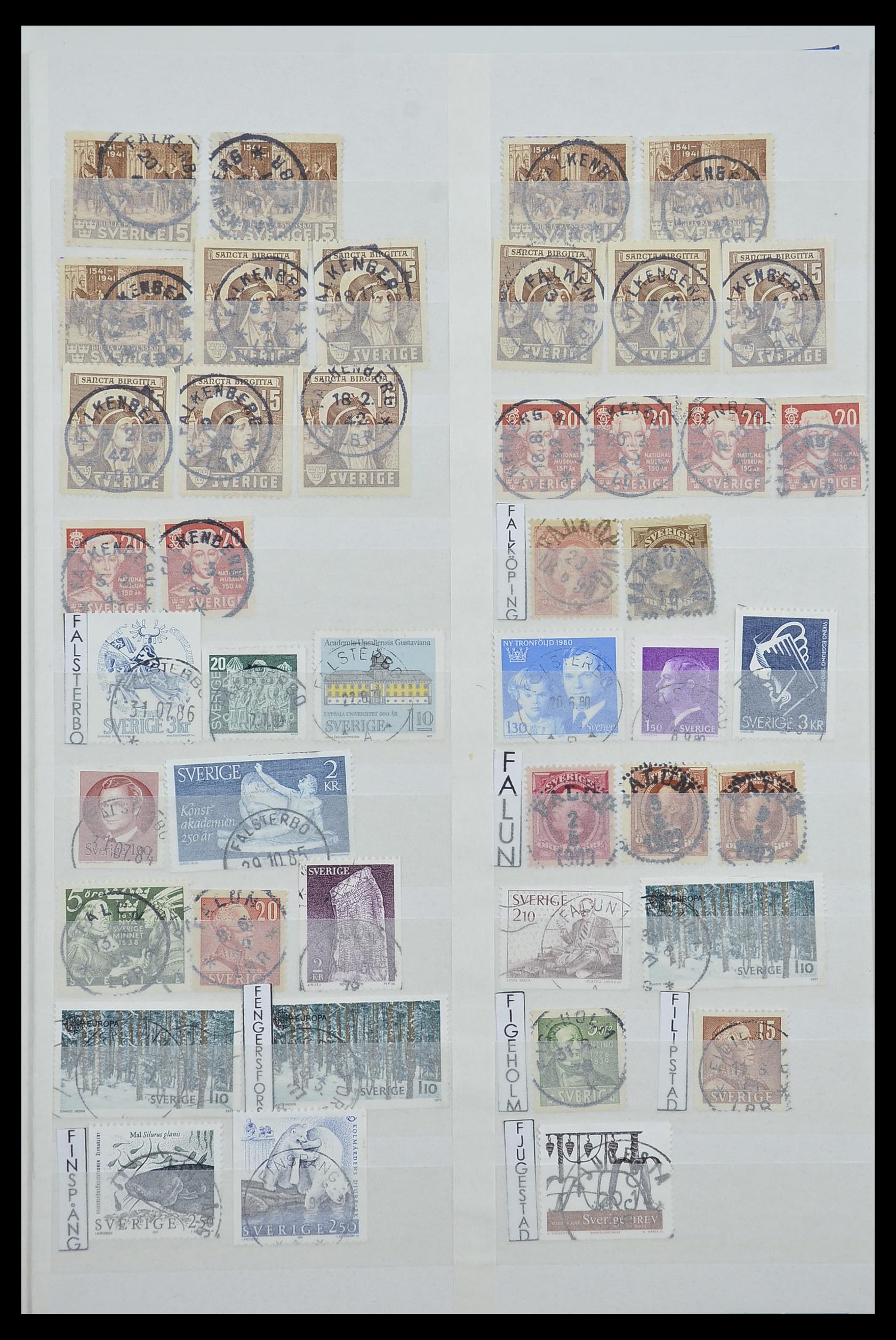 33566 014 - Postzegelverzameling 33566 Zweden stempels vanaf 1886.