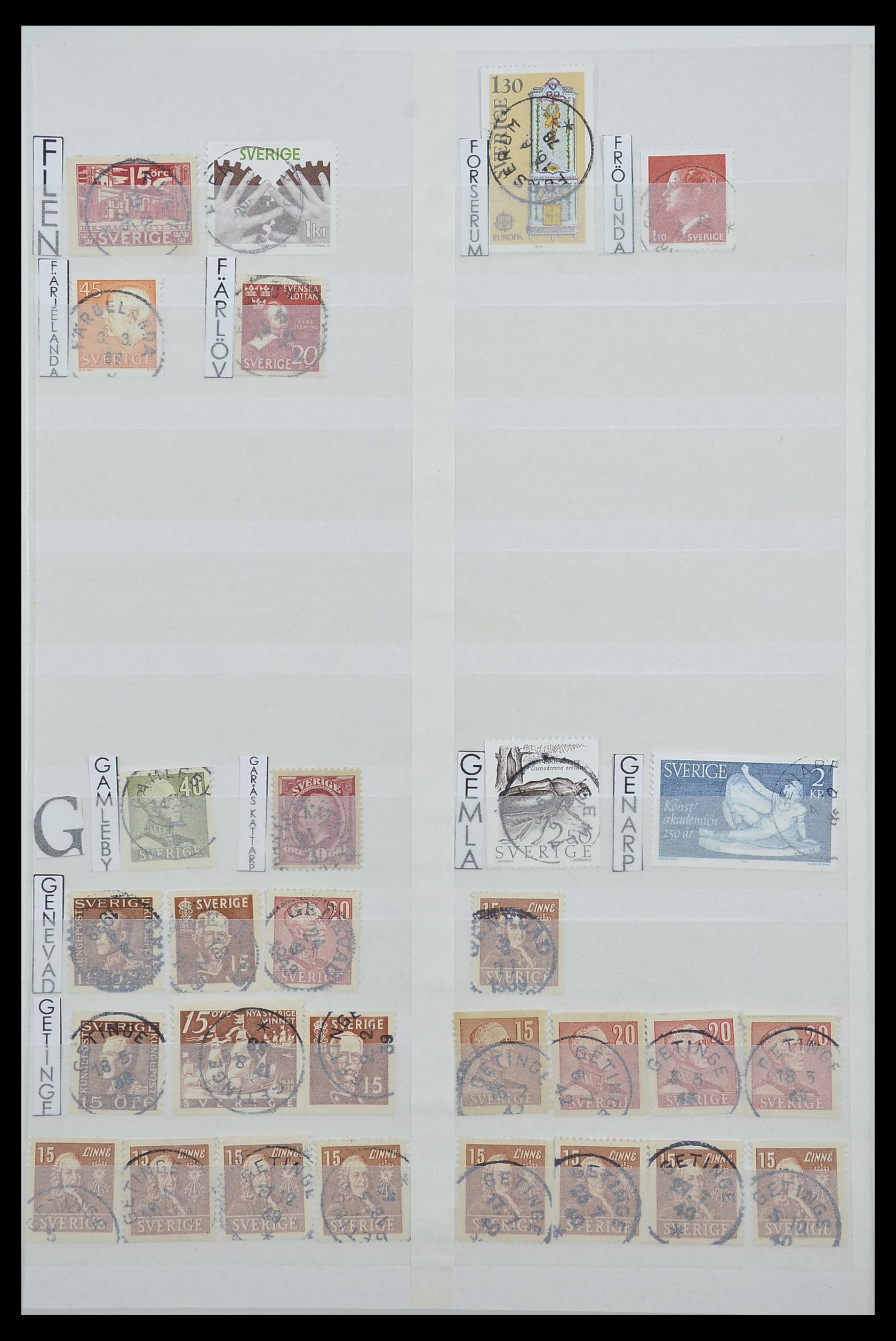 33566 015 - Postzegelverzameling 33566 Zweden stempels vanaf 1886.