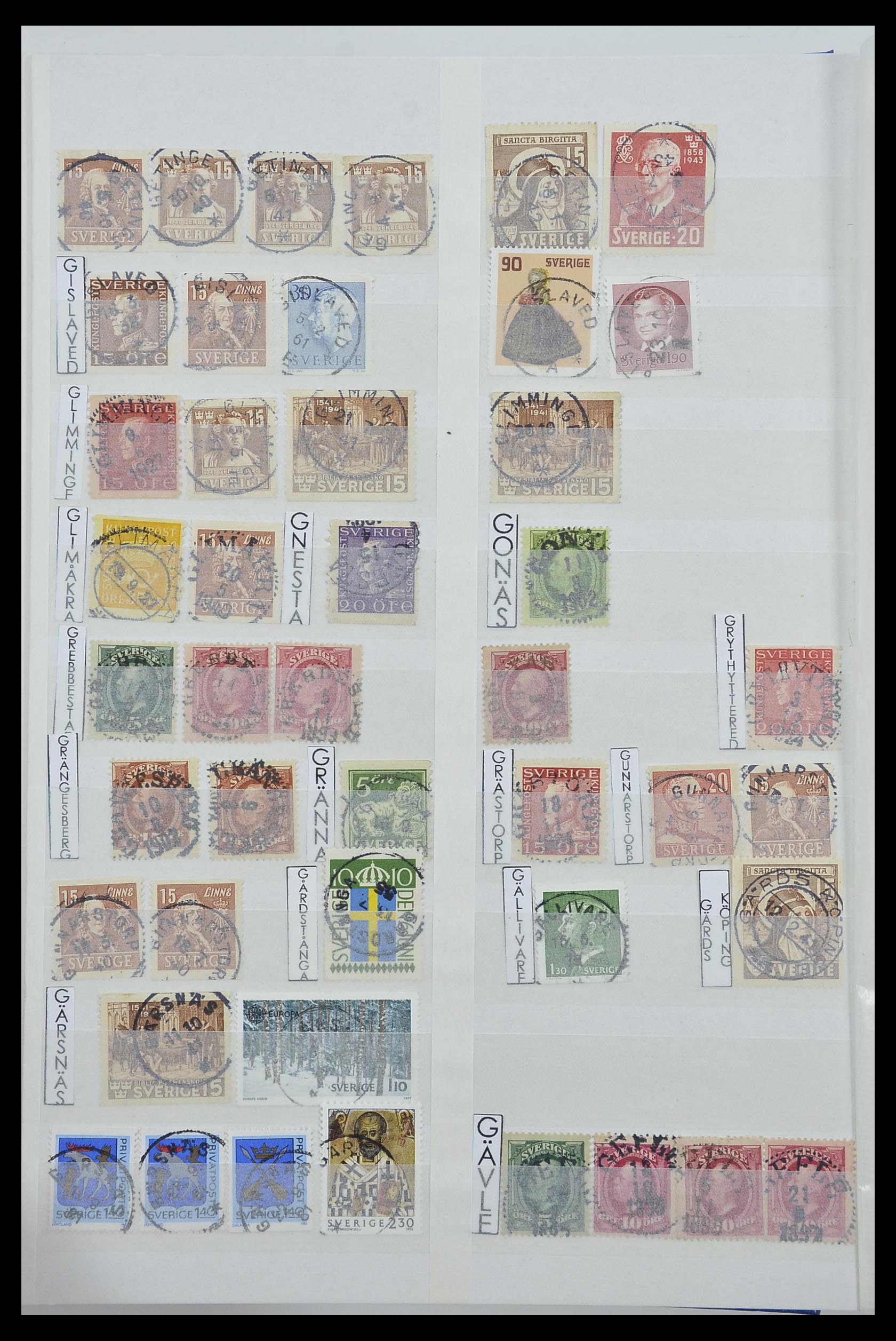 33566 016 - Postzegelverzameling 33566 Zweden stempels vanaf 1886.