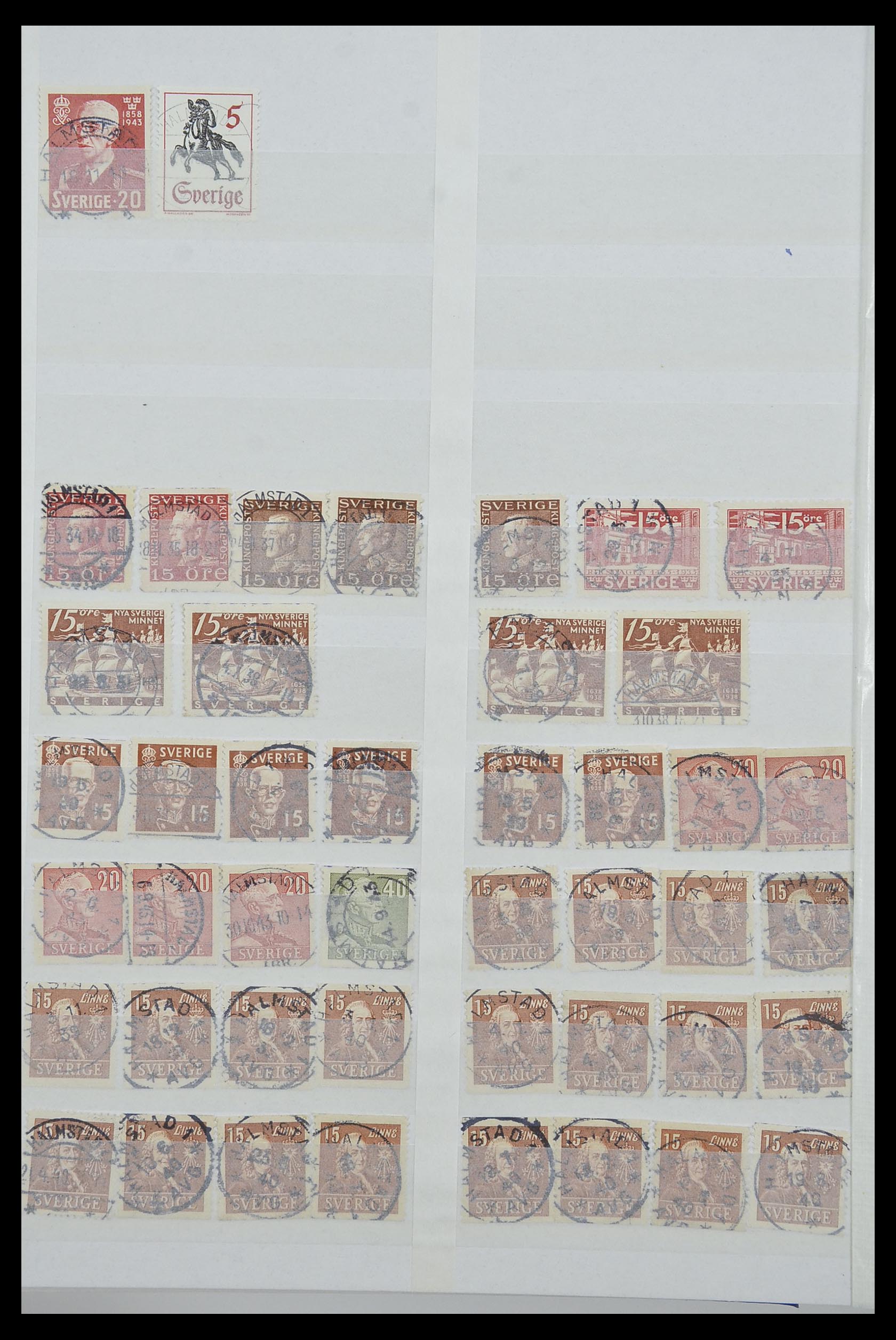 33566 022 - Postzegelverzameling 33566 Zweden stempels vanaf 1886.